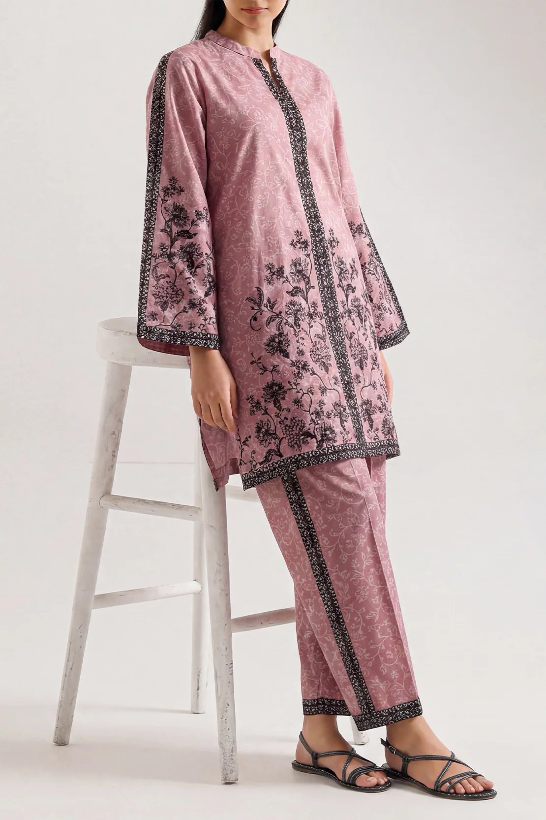 Printed Lawn Stitched 2 Piece (Shirt/Trouser)