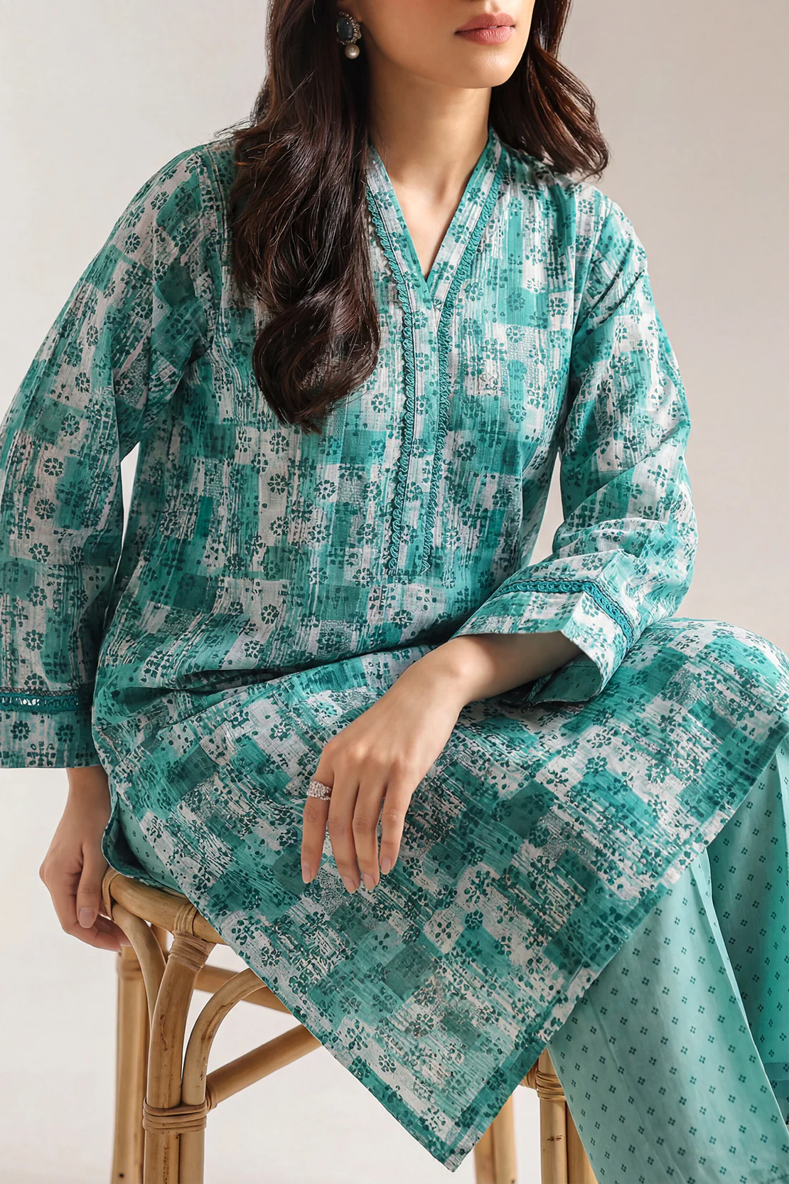Printed Lawn Stitched 2 Piece (Shirt/Trouser)