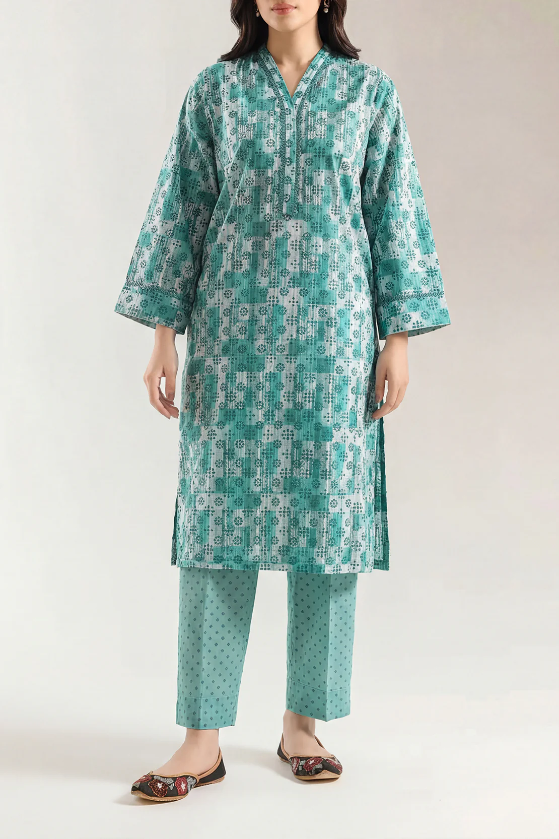 Printed Lawn Stitched 2 Piece (Shirt/Trouser) - Image 2