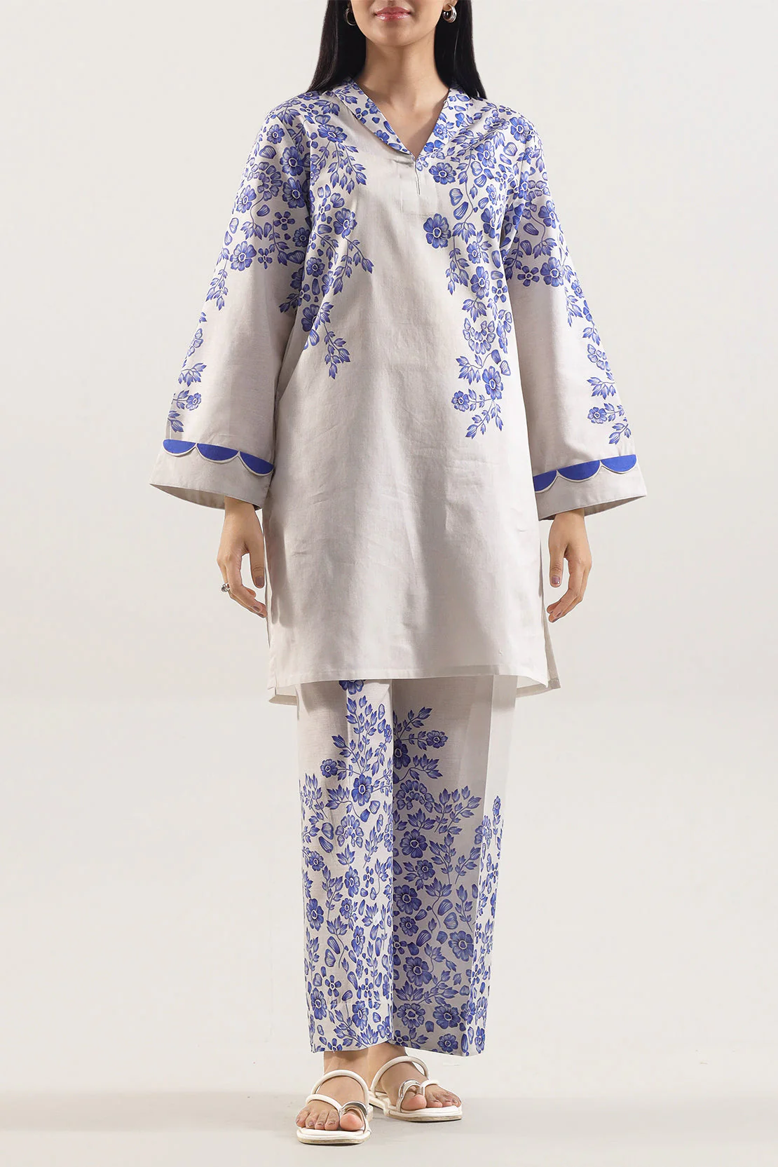 Printed Lawn Stitched 2 Piece (Shirt/Trouser)