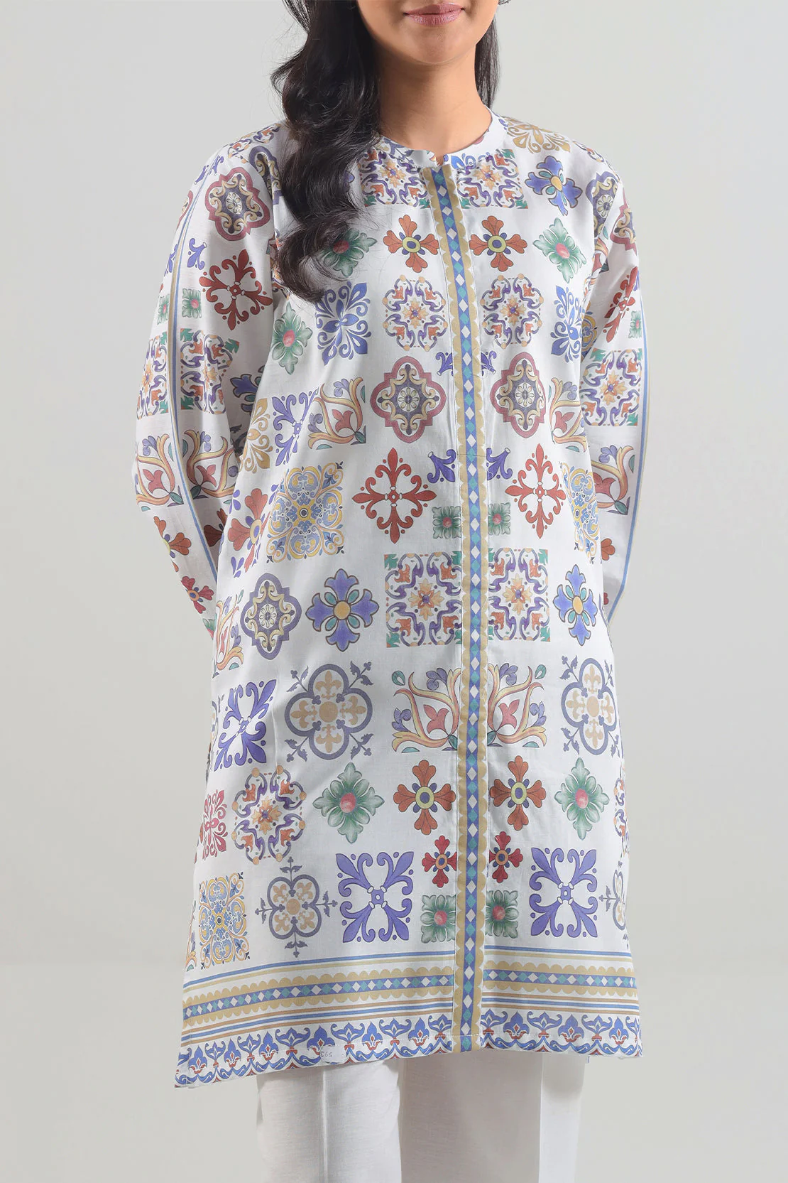 Printed Lawn Stitched 2 Piece (Shirt/Trouser) - Image 3