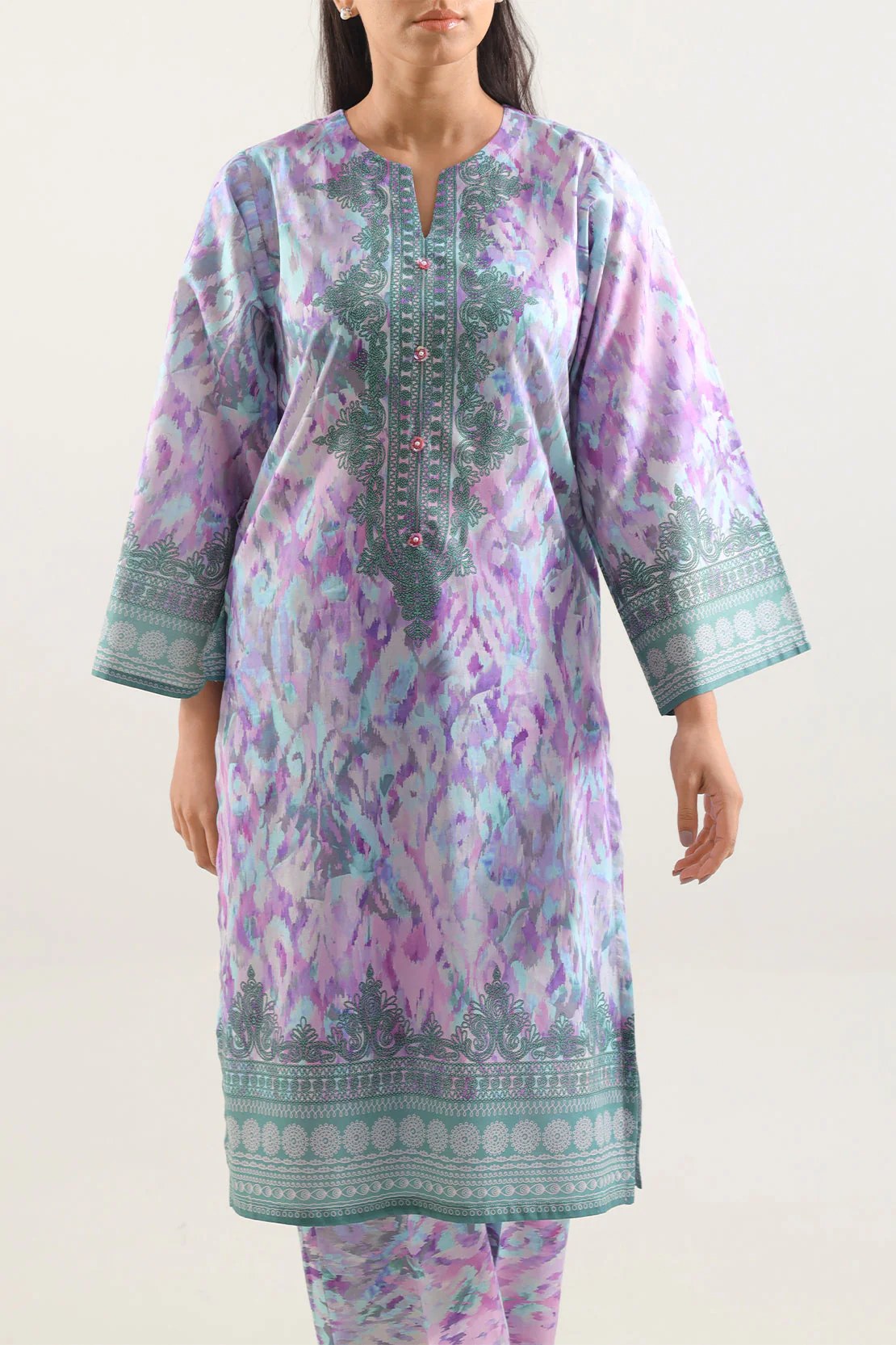 Printed Lawn Stitched 2 Piece (Shirt/Trouser) - Image 2