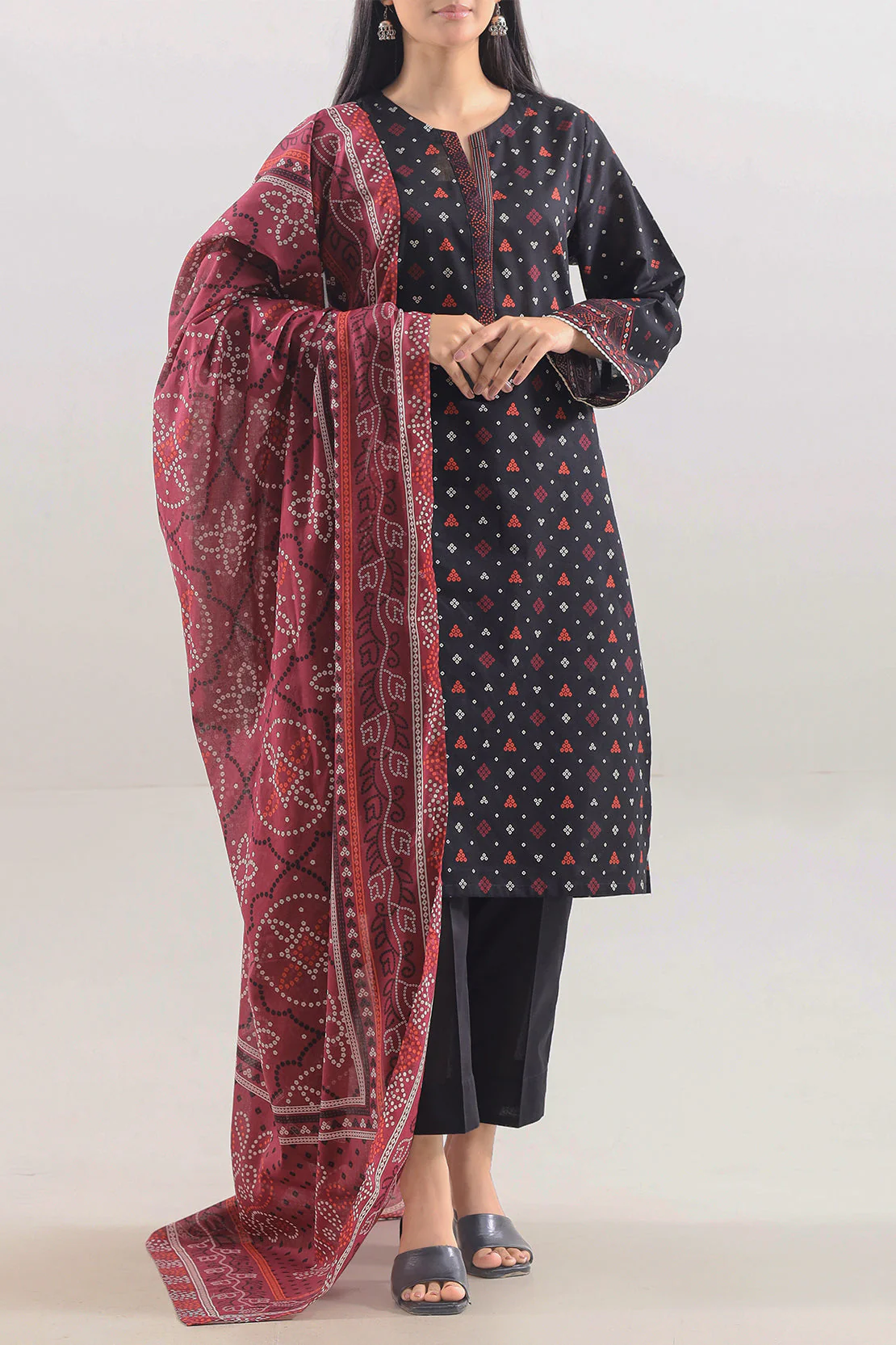 Printed Lawn Stitched 2 Piece (Shirt/Trouser)