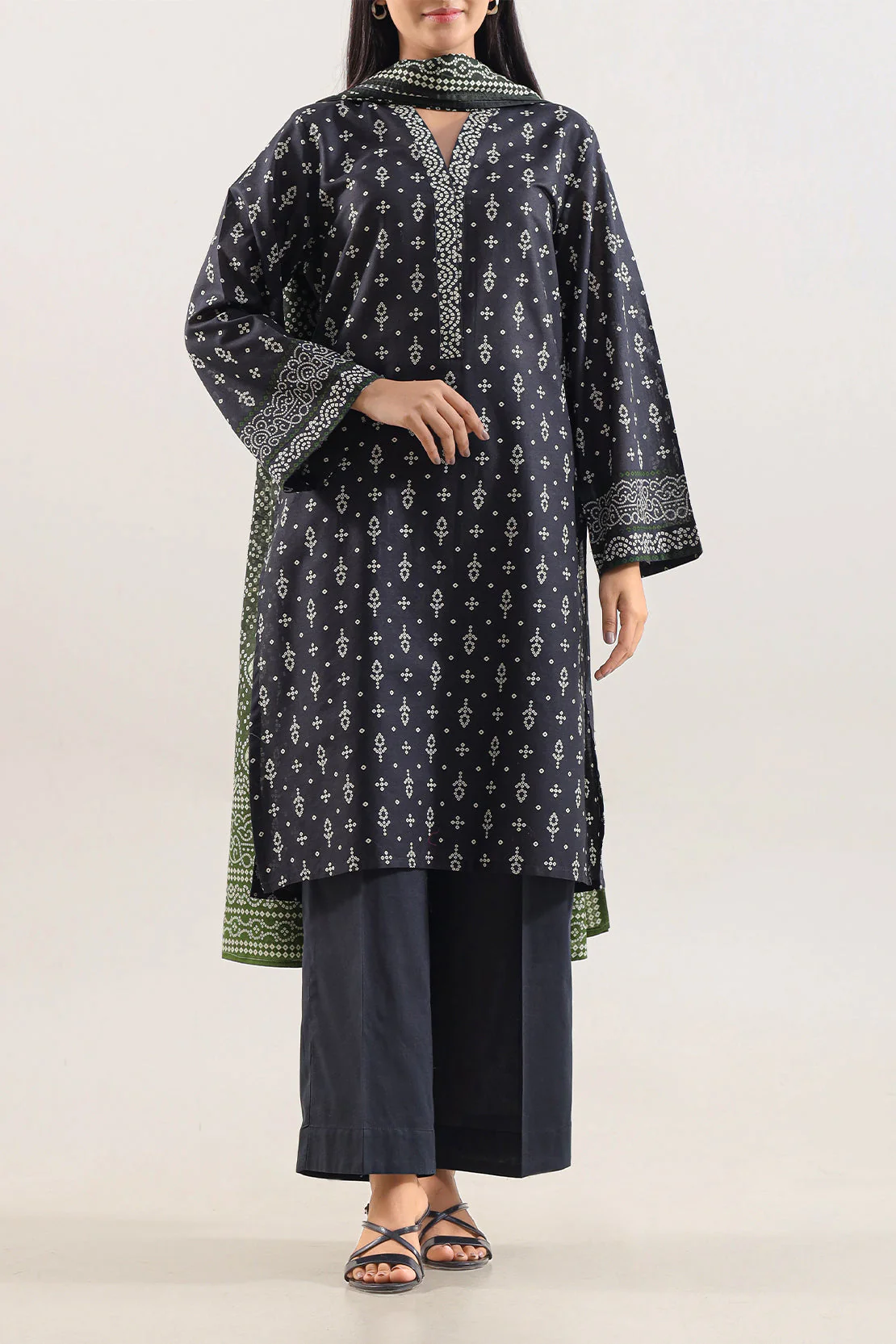 Printed Lawn Stitched 2 Piece (Shirt/Trouser) - Image 3