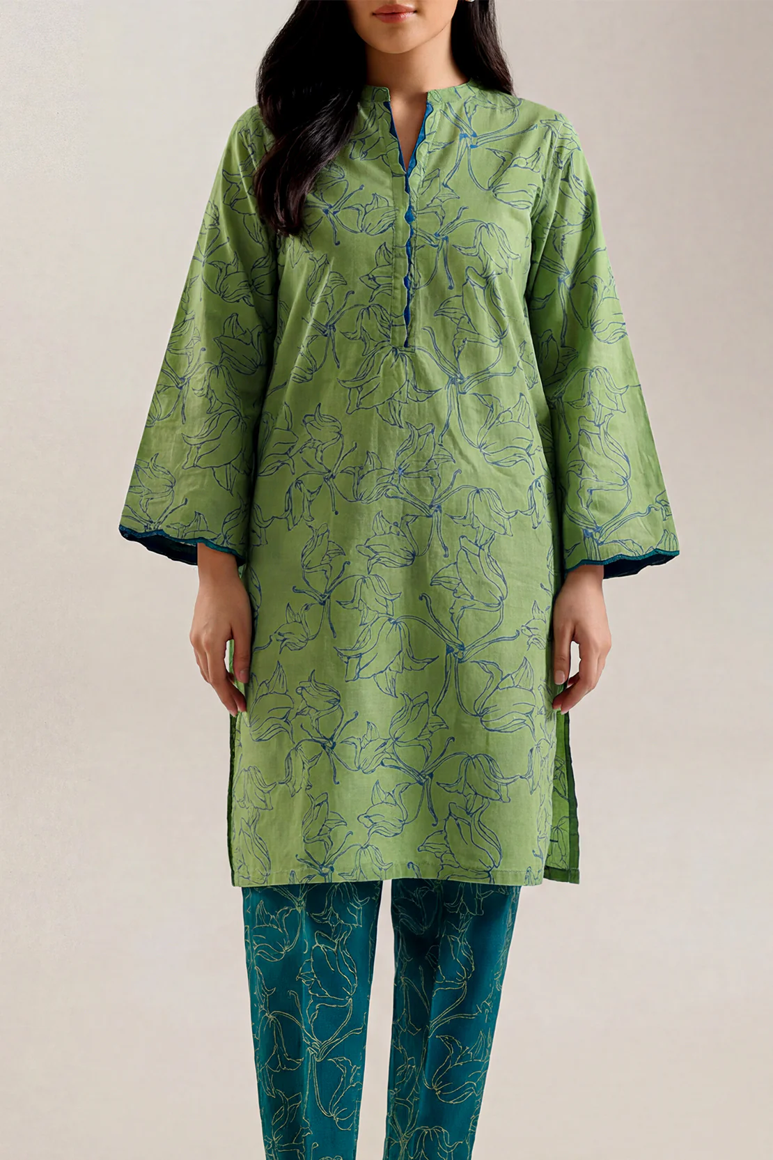 Printed Lawn Stitched 2 Piece (Shirt/Trouser) - Image 2