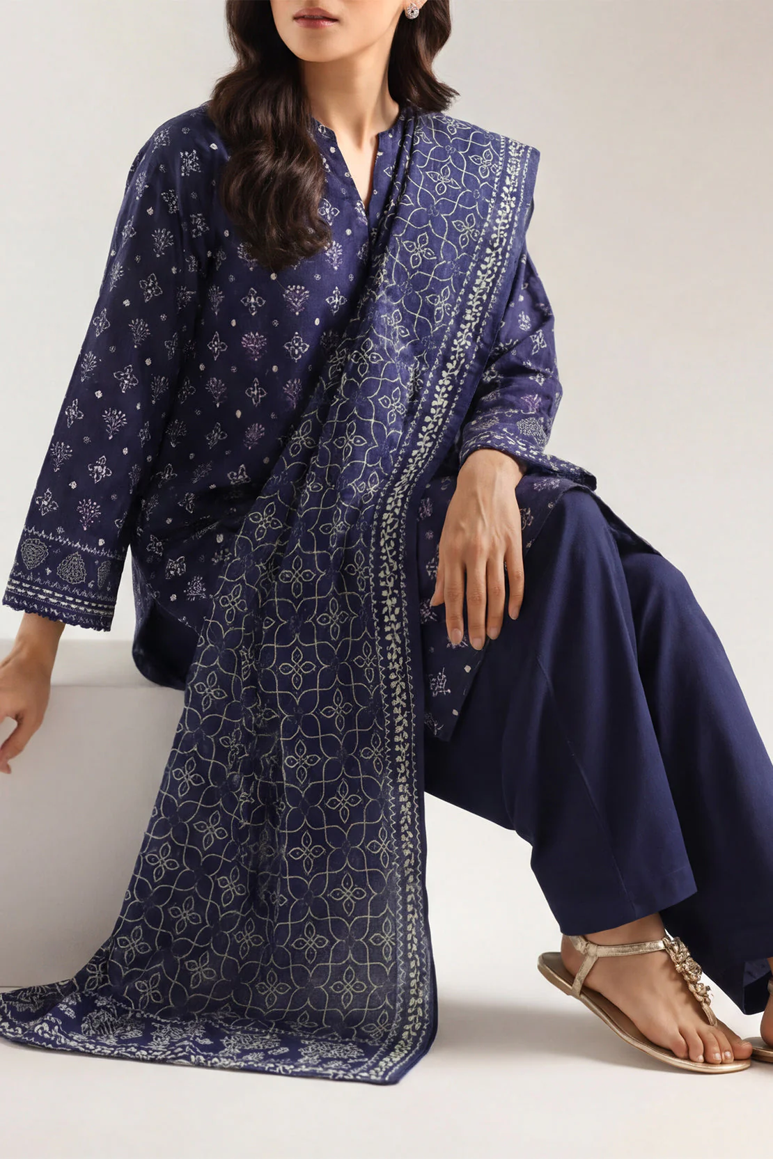 Printed Lawn Stitched 2 Piece (Shirt/Trouser)