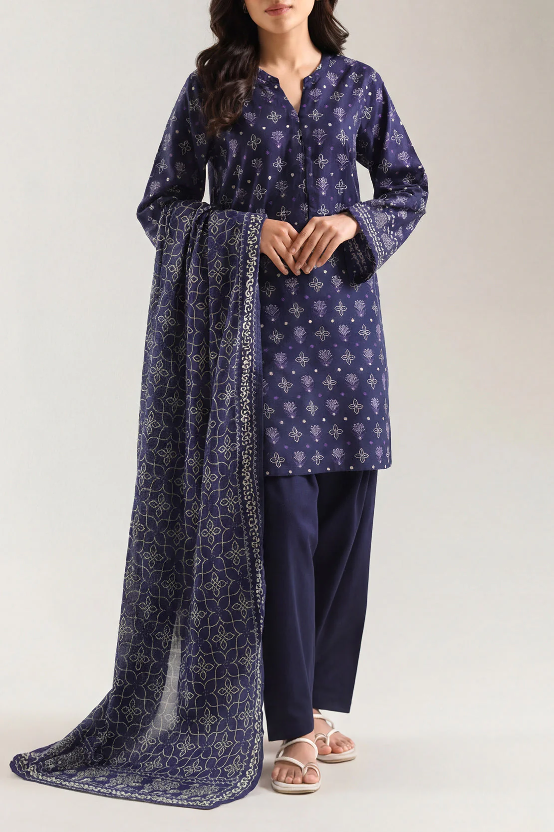 Printed Lawn Stitched 2 Piece (Shirt/Trouser) - Image 2