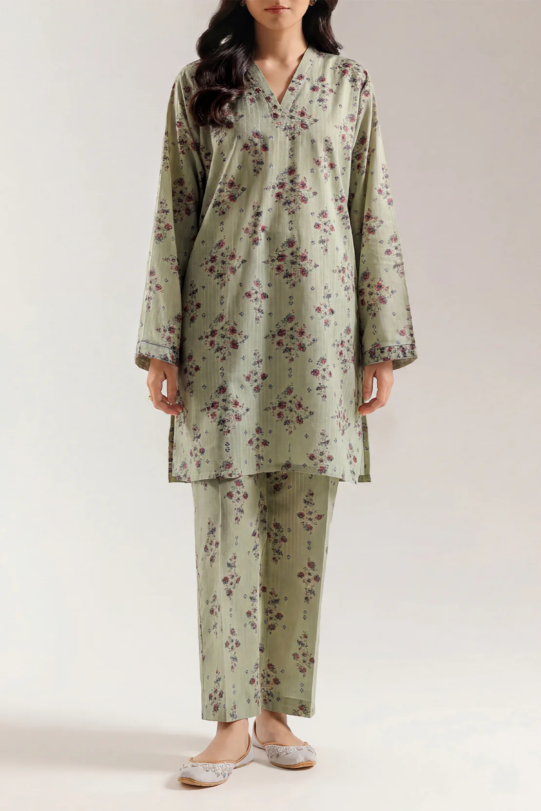 Printed Lawn Stitched 2 Piece (Shirt/Trouser)