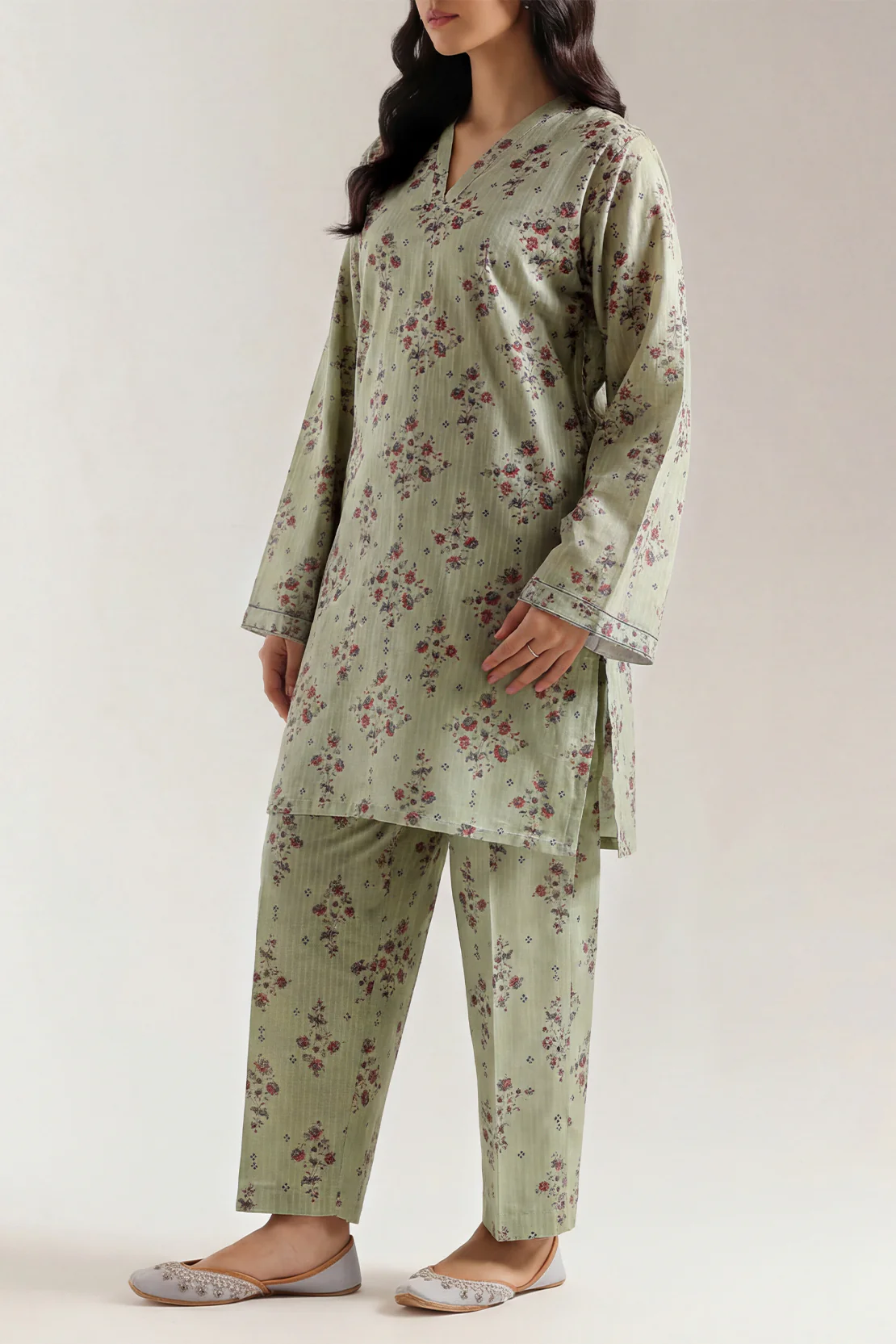 Printed Lawn Stitched 2 Piece (Shirt/Trouser) - Image 2