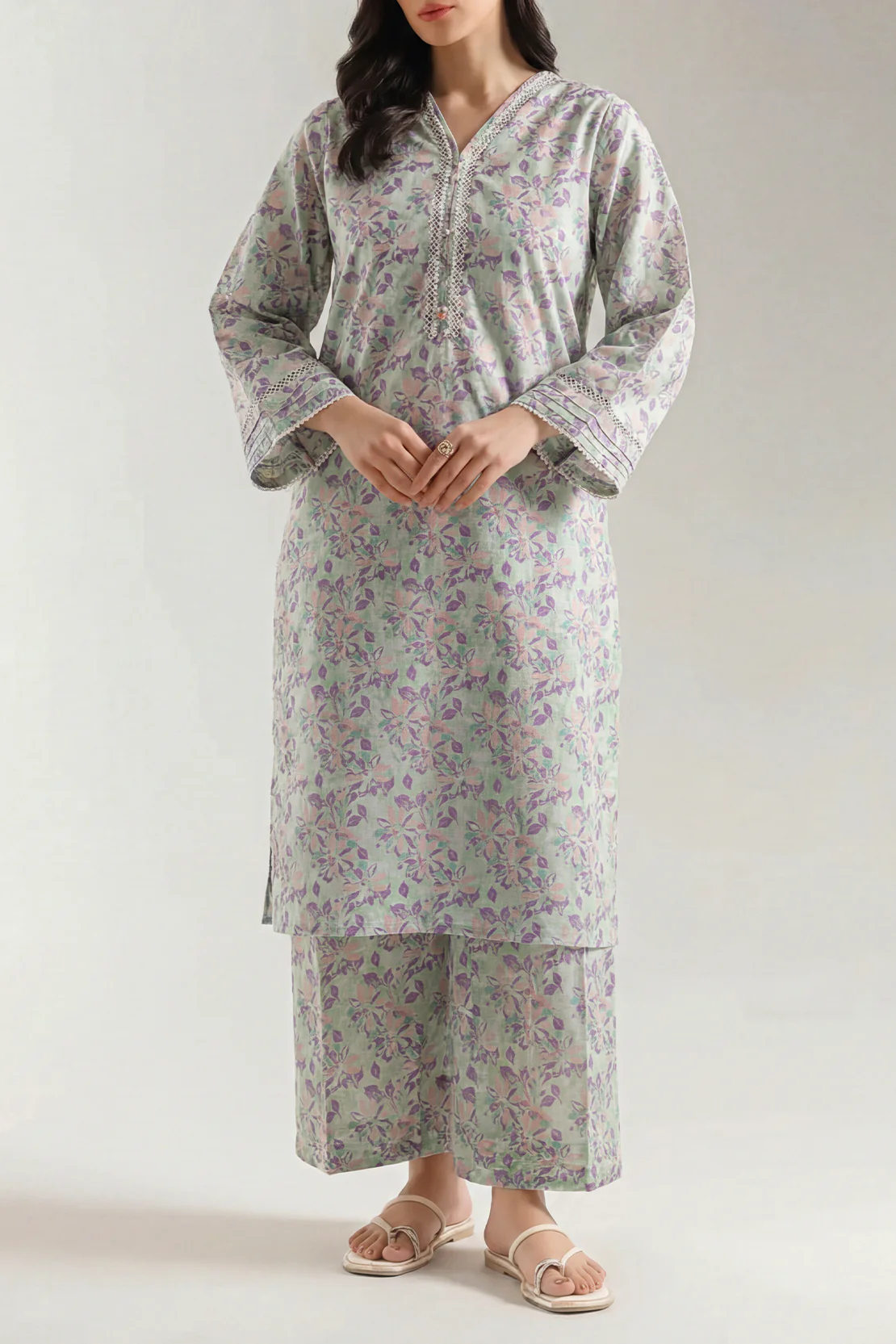 Printed Lawn Stitched 2 Piece (Shirt/Trouser)