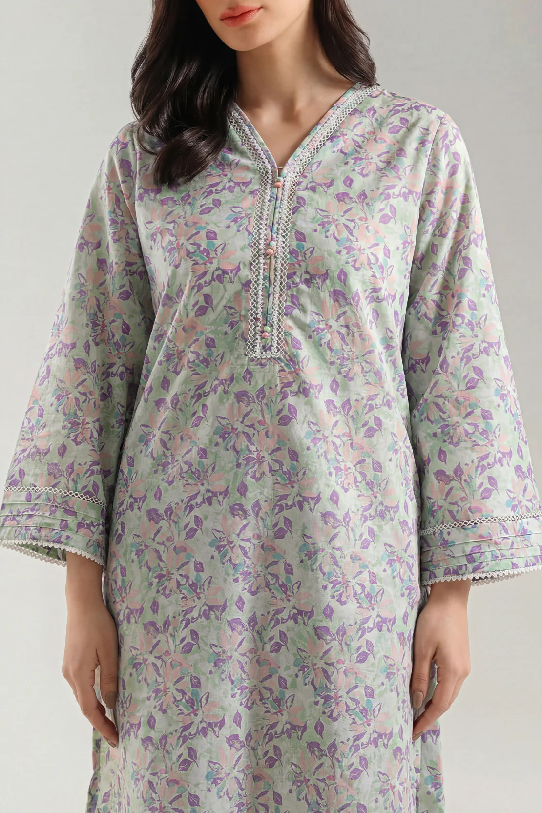 Printed Lawn Stitched 2 Piece (Shirt/Trouser) - Image 2