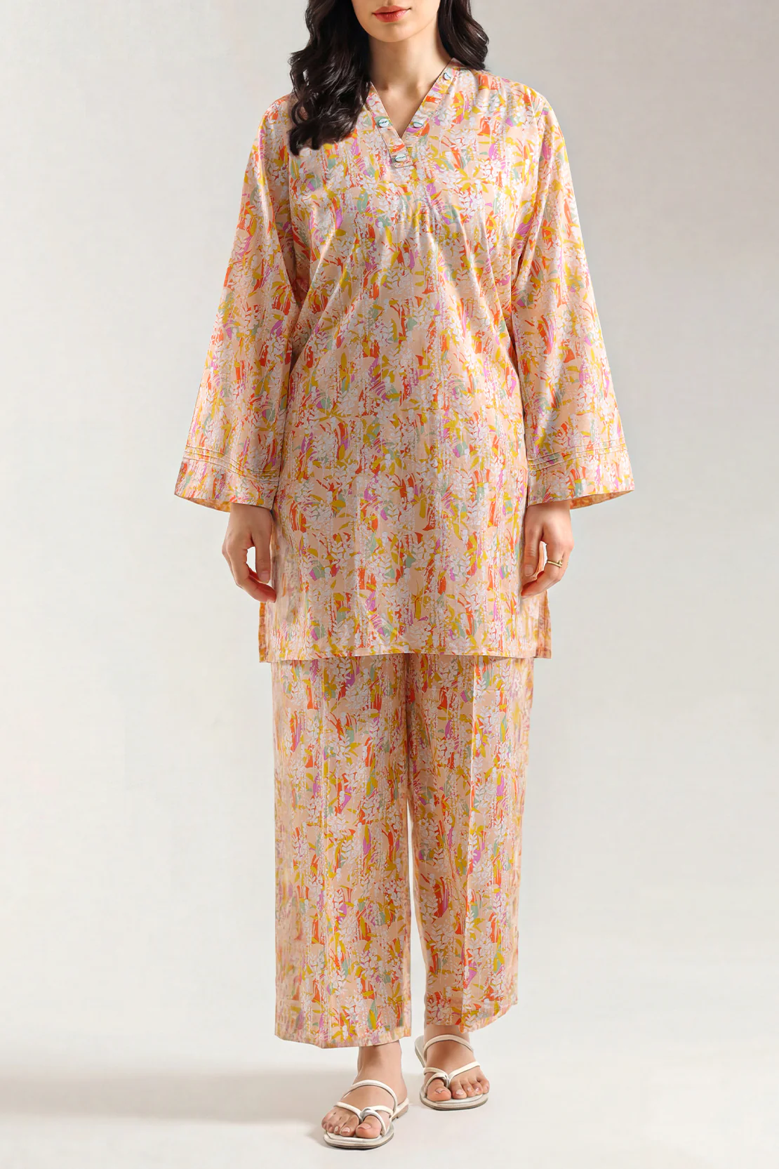 Printed Lawn Stitched 2 Piece (Shirt/Trouser) - Image 2