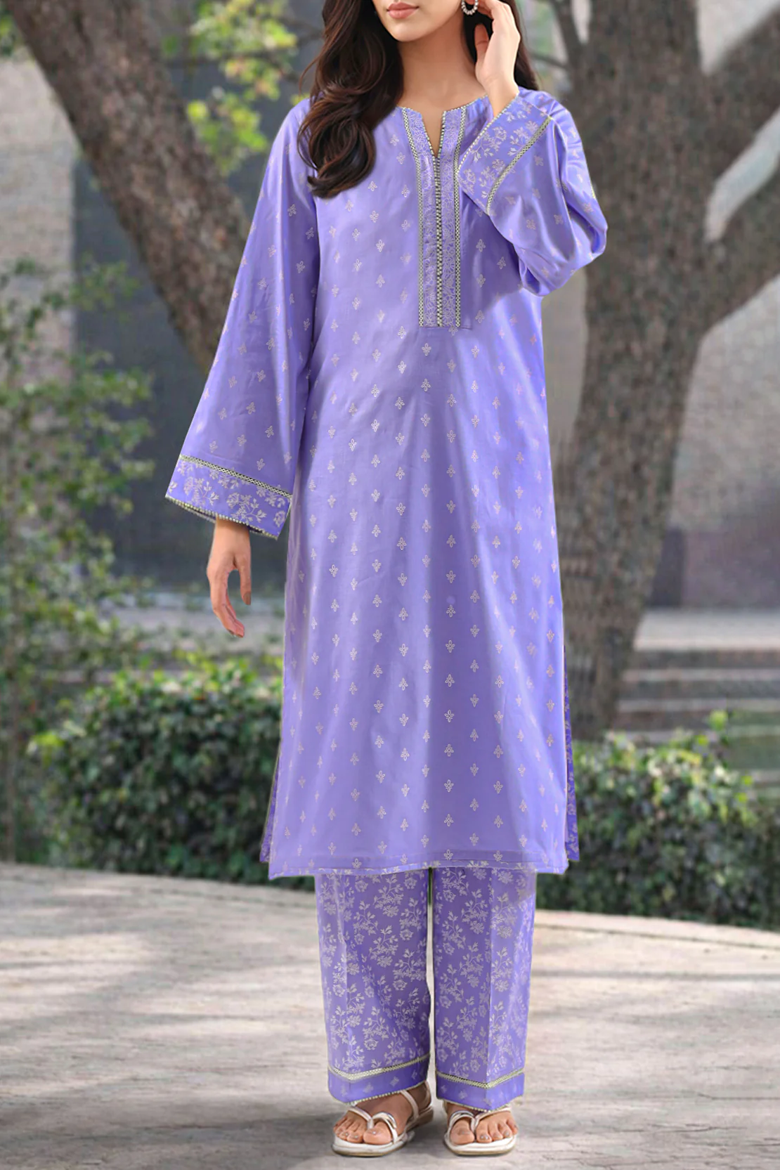 Printed Lawn Stitched 2 Piece (Shirt/Trouser)