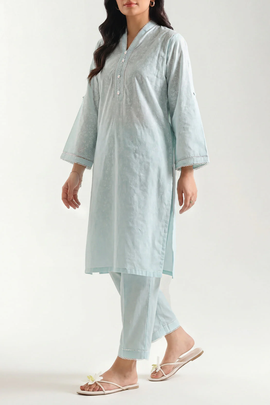 Printed Lawn Stitched 2 Piece (Shirt/Trouser) - Image 2