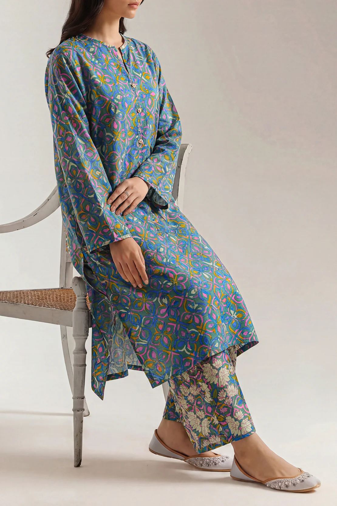 Printed Lawn Stitched 2 Piece (Shirt/Trouser)