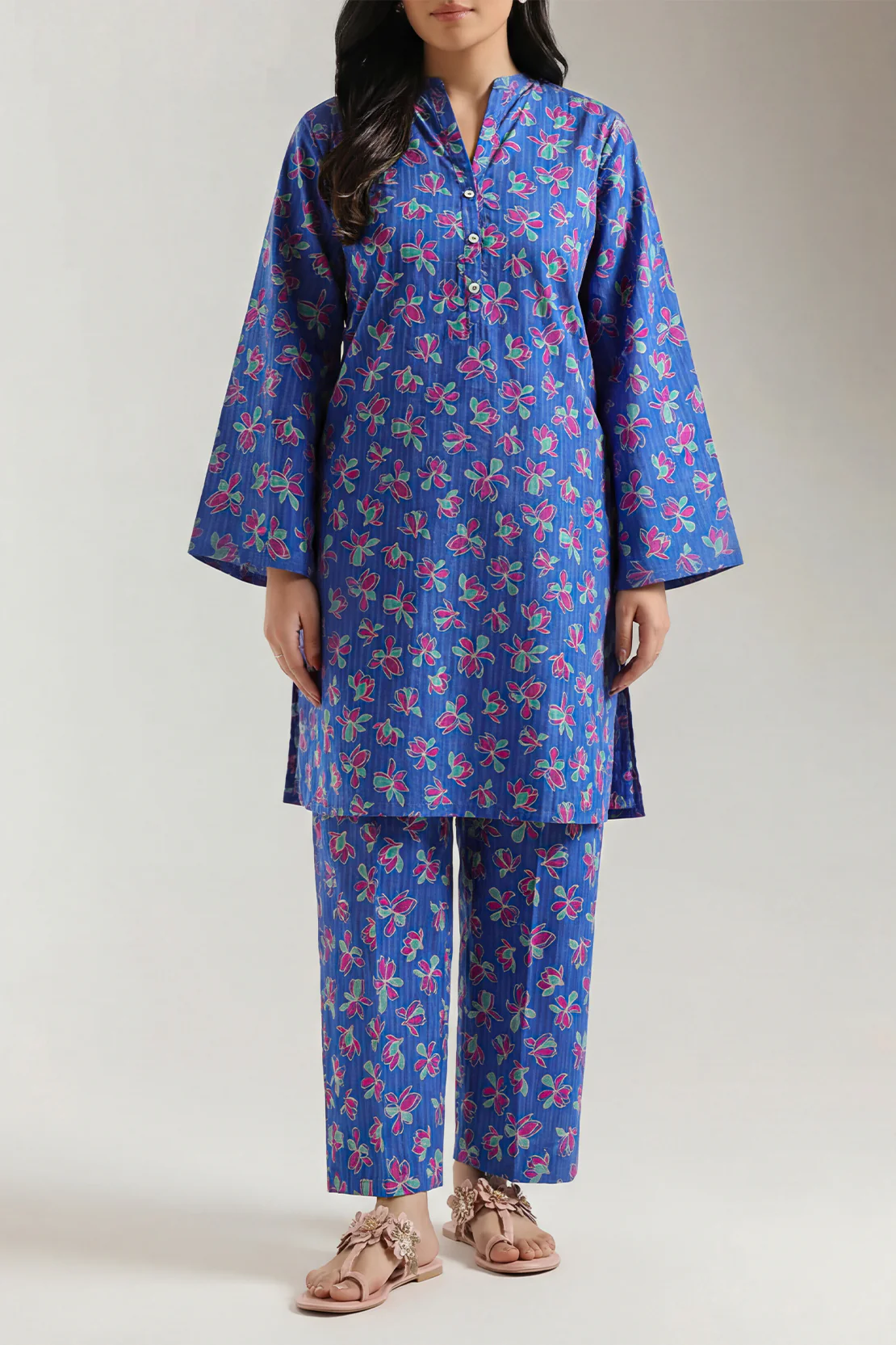 Printed Lawn Stitched 2 Piece (Shirt/Trouser) - Image 2