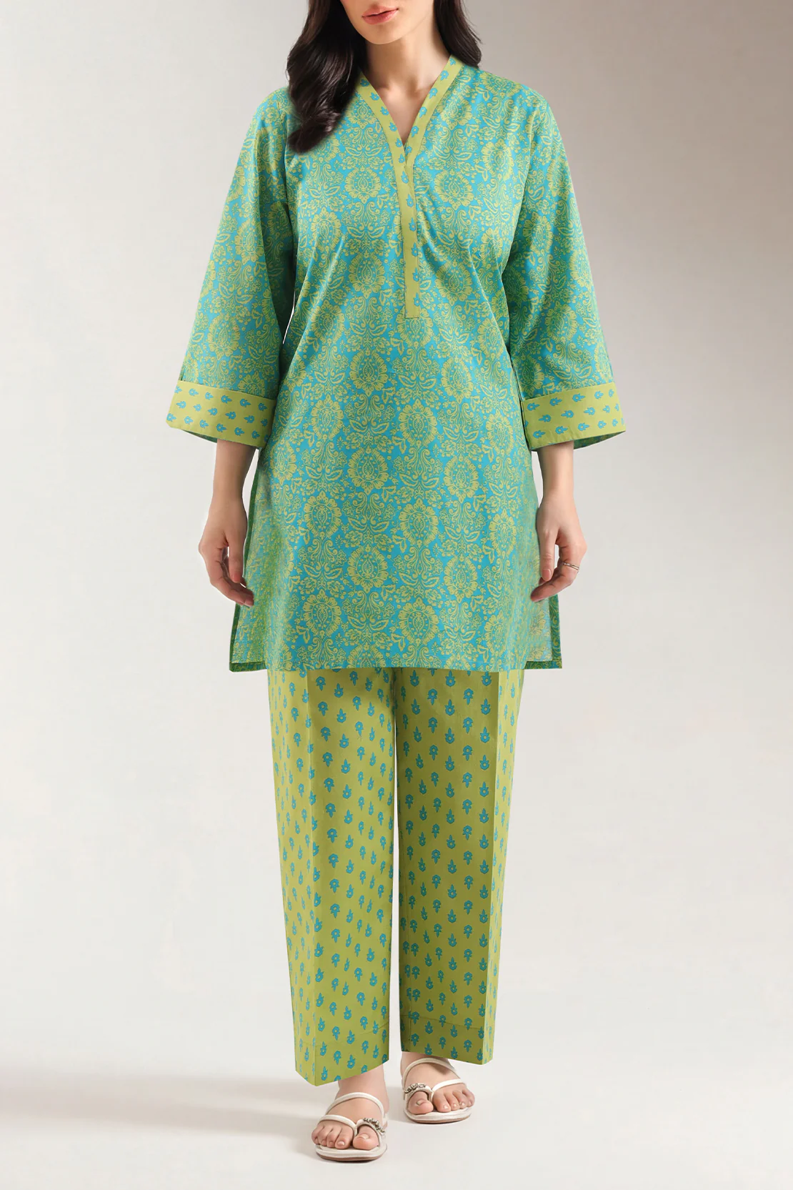 Printed Lawn Stitched 2 Piece (Shirt/Trouser)