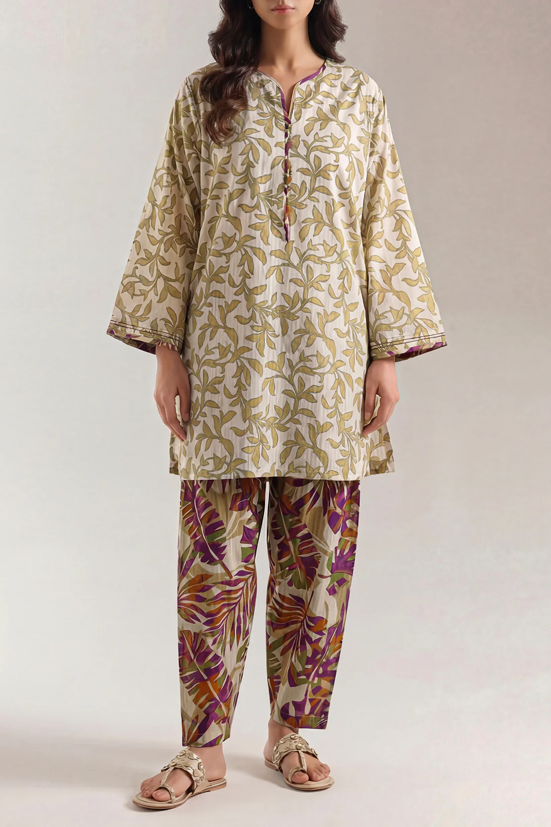 Printed Lawn Stitched 2 Piece (Shirt/Trouser) - Image 2