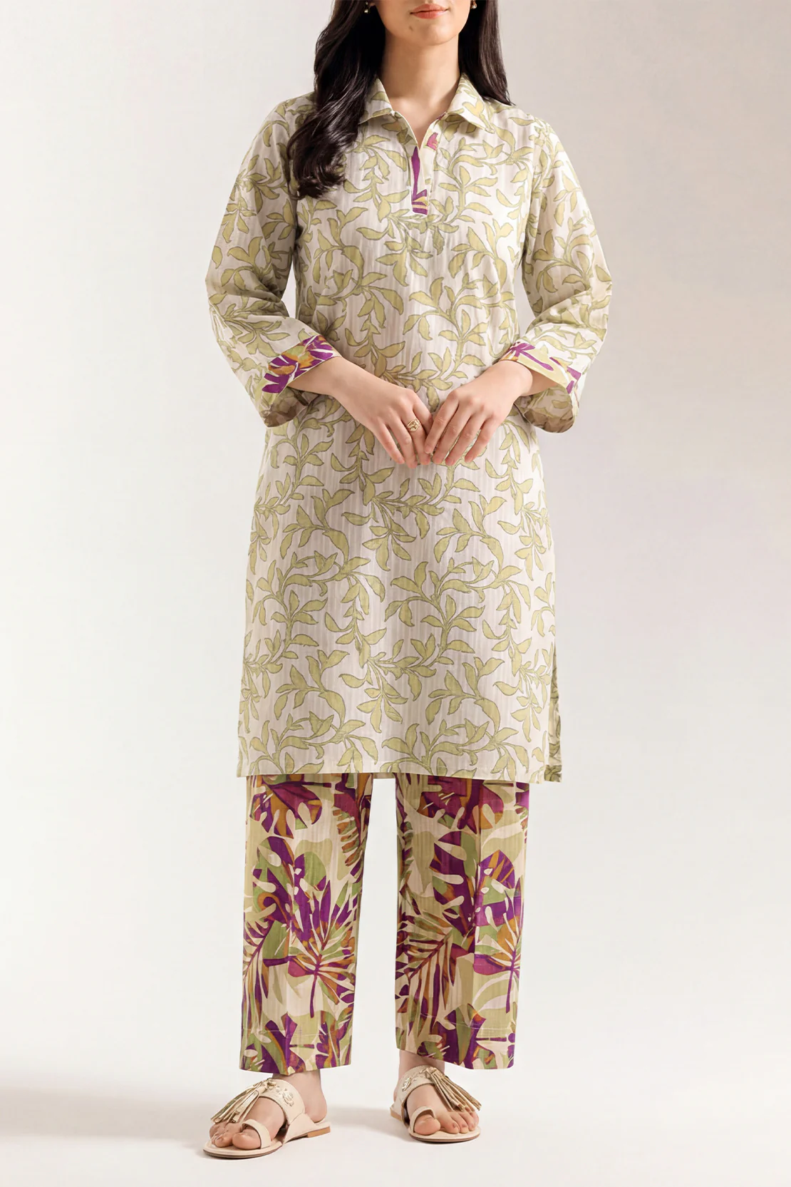 Printed Lawn Stitched 2 Piece (Shirt/Trouser) - Image 2