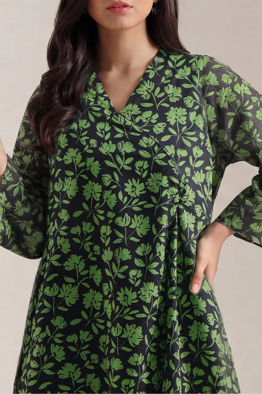 Printed Lawn Stitched 2 Piece (Shirt/Trouser) - Image 2