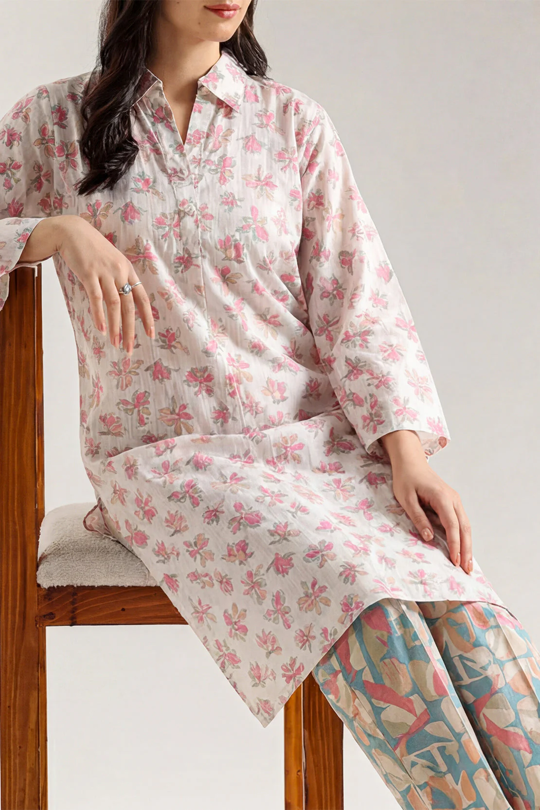Printed Lawn Stitched 2 Piece (Shirt/Trouser)