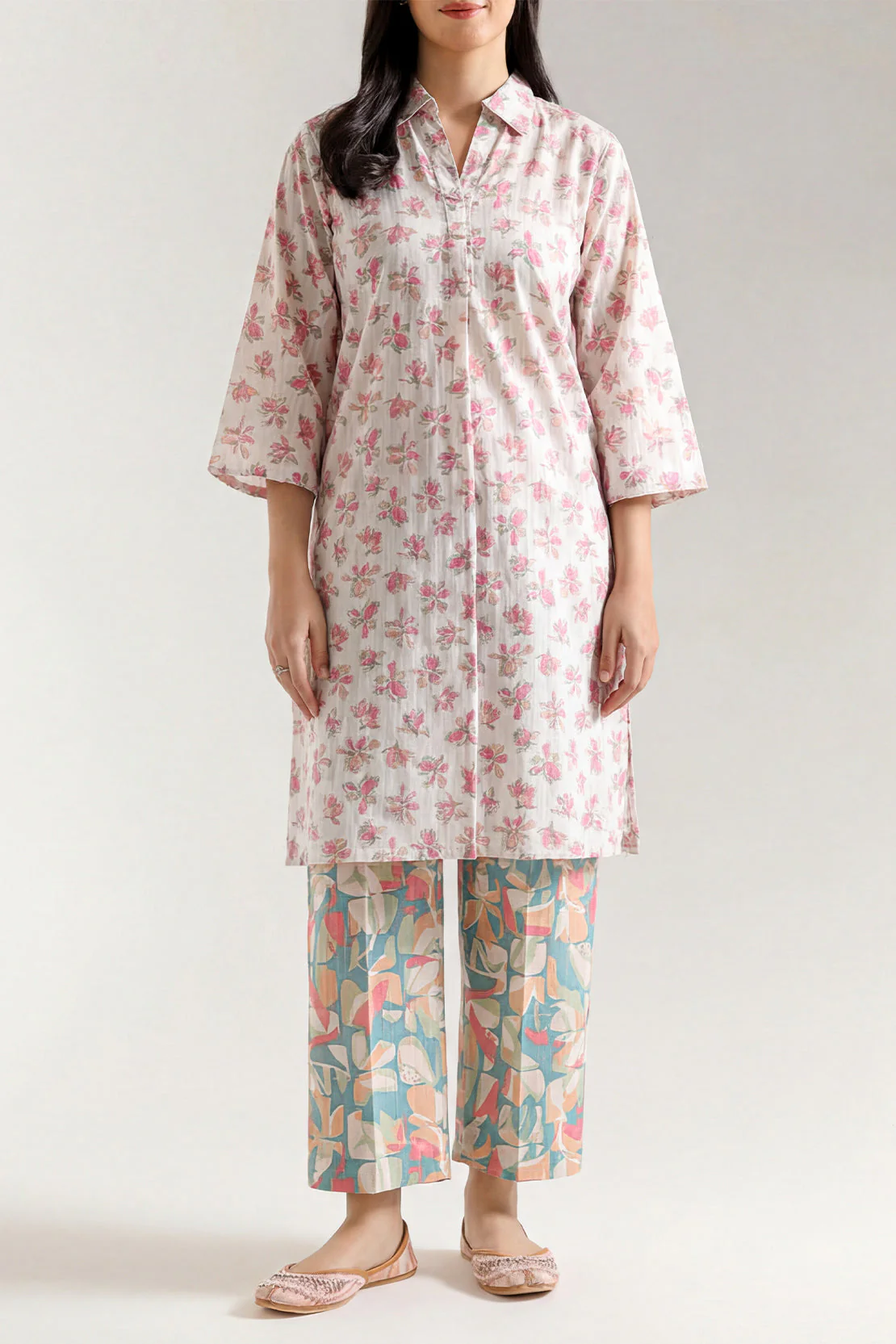 Printed Lawn Stitched 2 Piece (Shirt/Trouser) - Image 2
