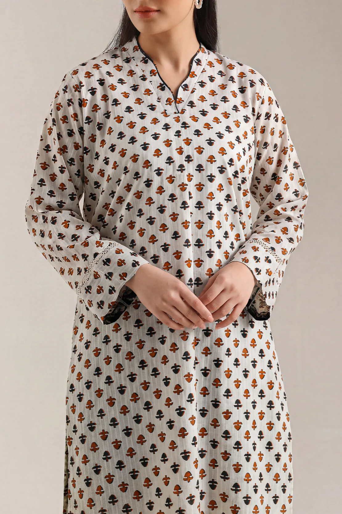 Printed Lawn Stitched 2 Piece (Shirt/Trouser) - Image 2
