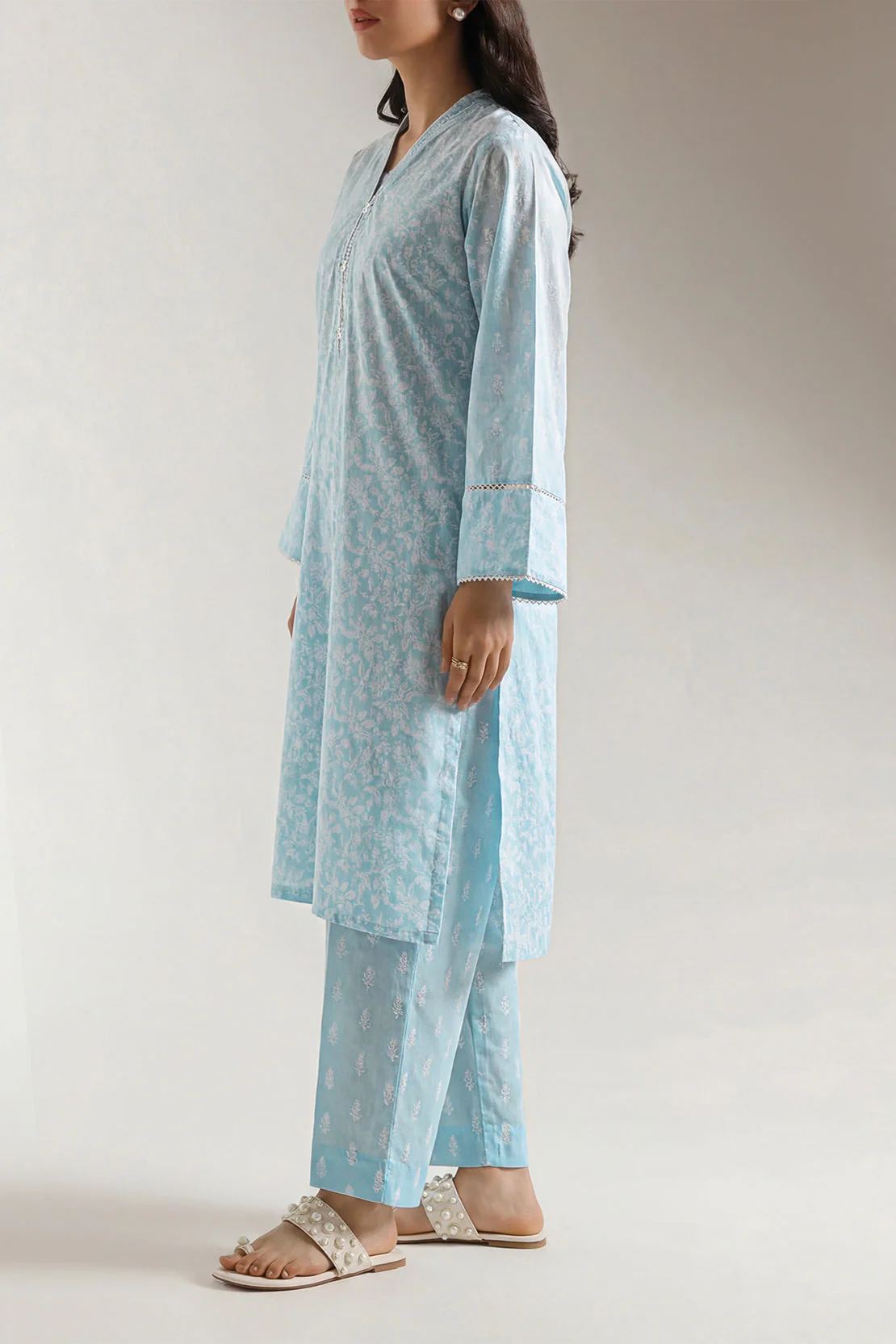 Printed Lawn Stitched 2 Piece (Shirt/Trouser) - Image 3