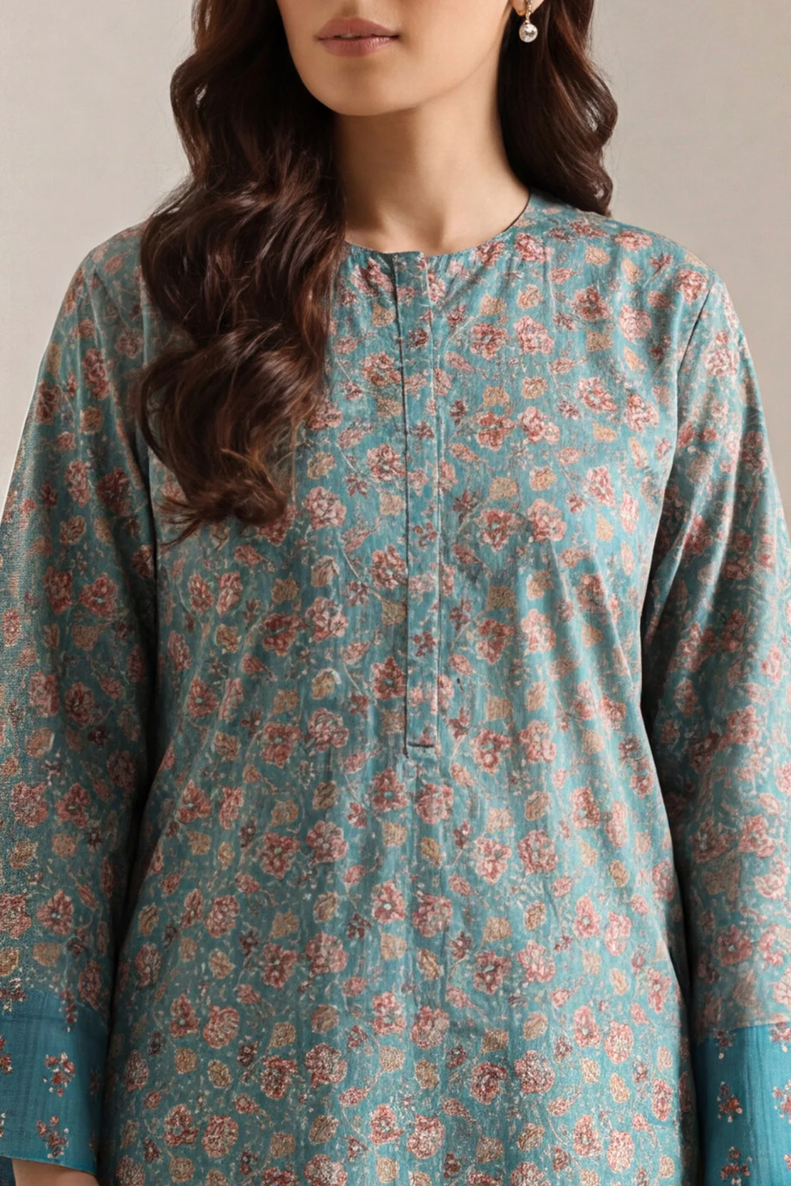 Printed Lawn Stitched 2 Piece (Shirt/Trouser) - Image 4