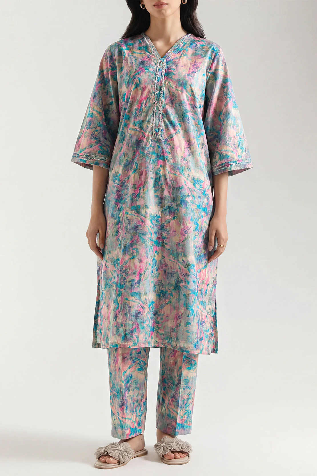 Printed Lawn Stitched 2 Piece (Shirt/Trouser) - Image 2