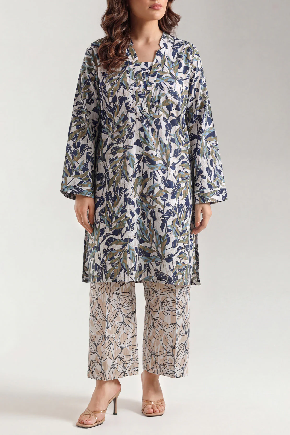 Printed Lawn Stitched 2 Piece (Shirt/Trouser) - Image 2