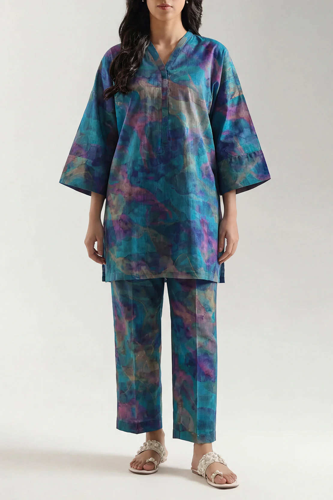 Printed Lawn Stitched 2 Piece (Shirt/Trouser)