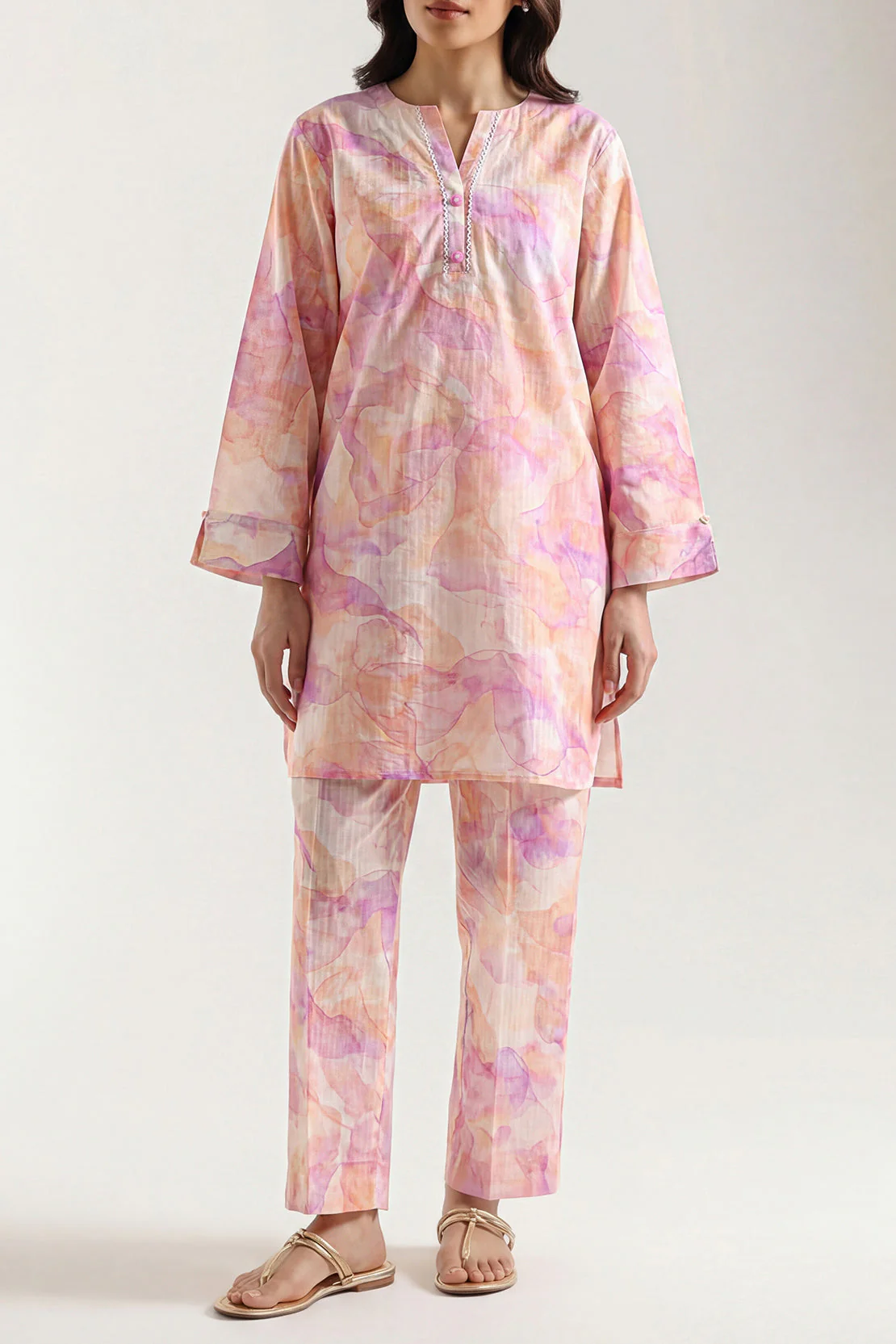 Printed Lawn Stitched 2 Piece (Shirt/Trouser)