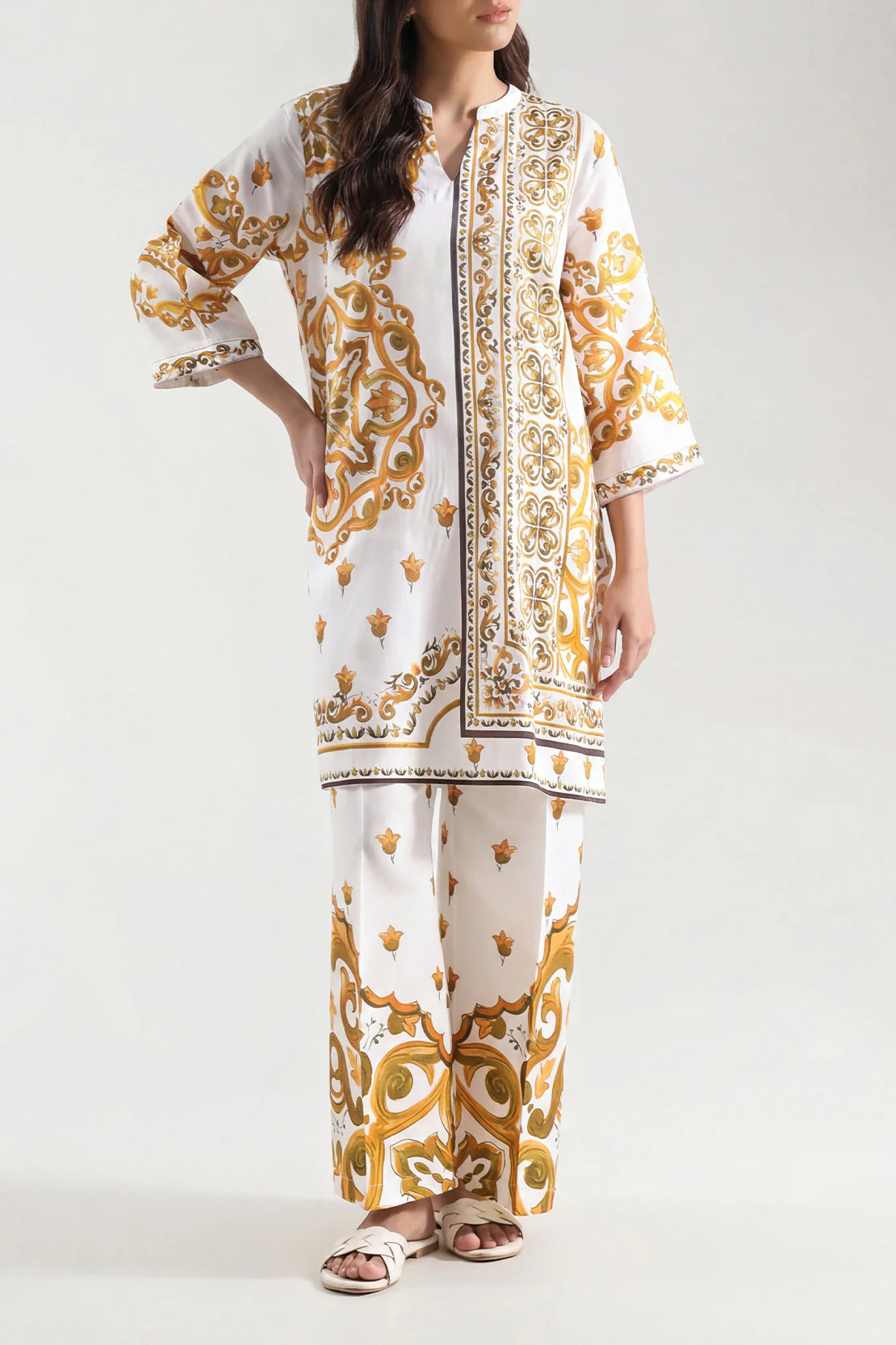 Printed Lawn Stitched 2 Piece (Shirt/Trouser) - Image 3