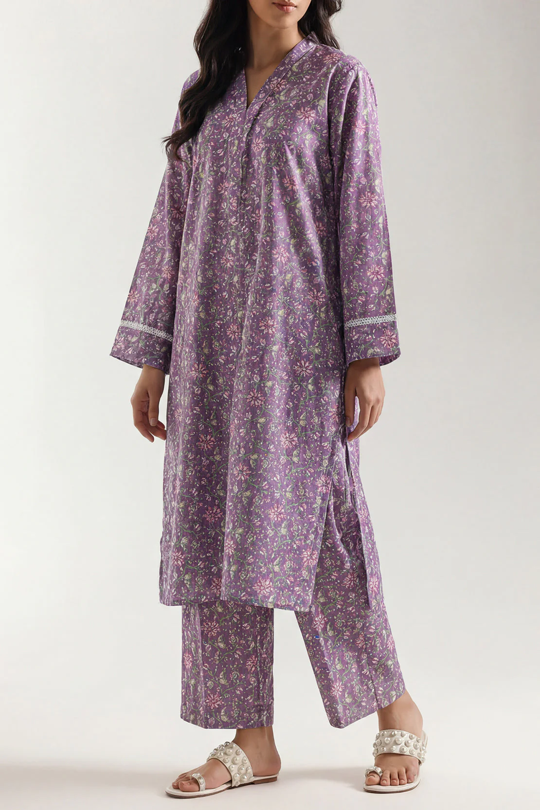 Printed Lawn Stitched 2 Piece (Shirt/Trouser) - Image 2
