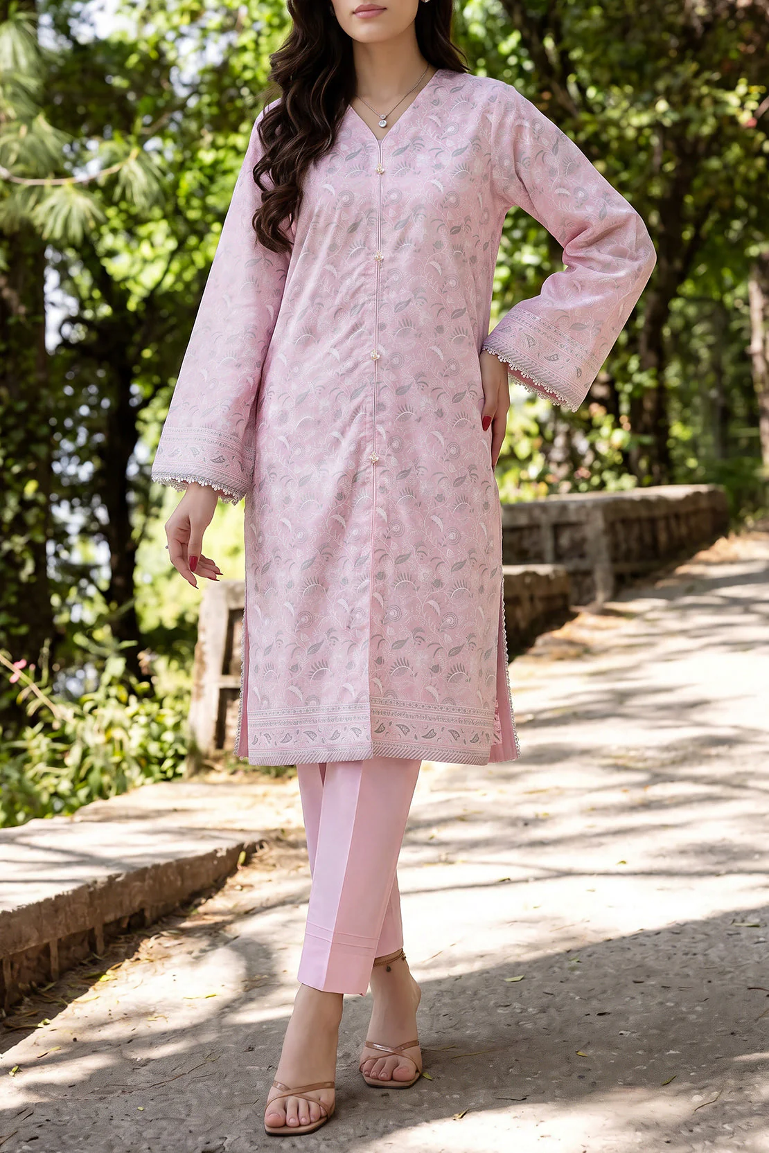 Printed Lawn Stitched 2 Piece (Shirt/Trouser)