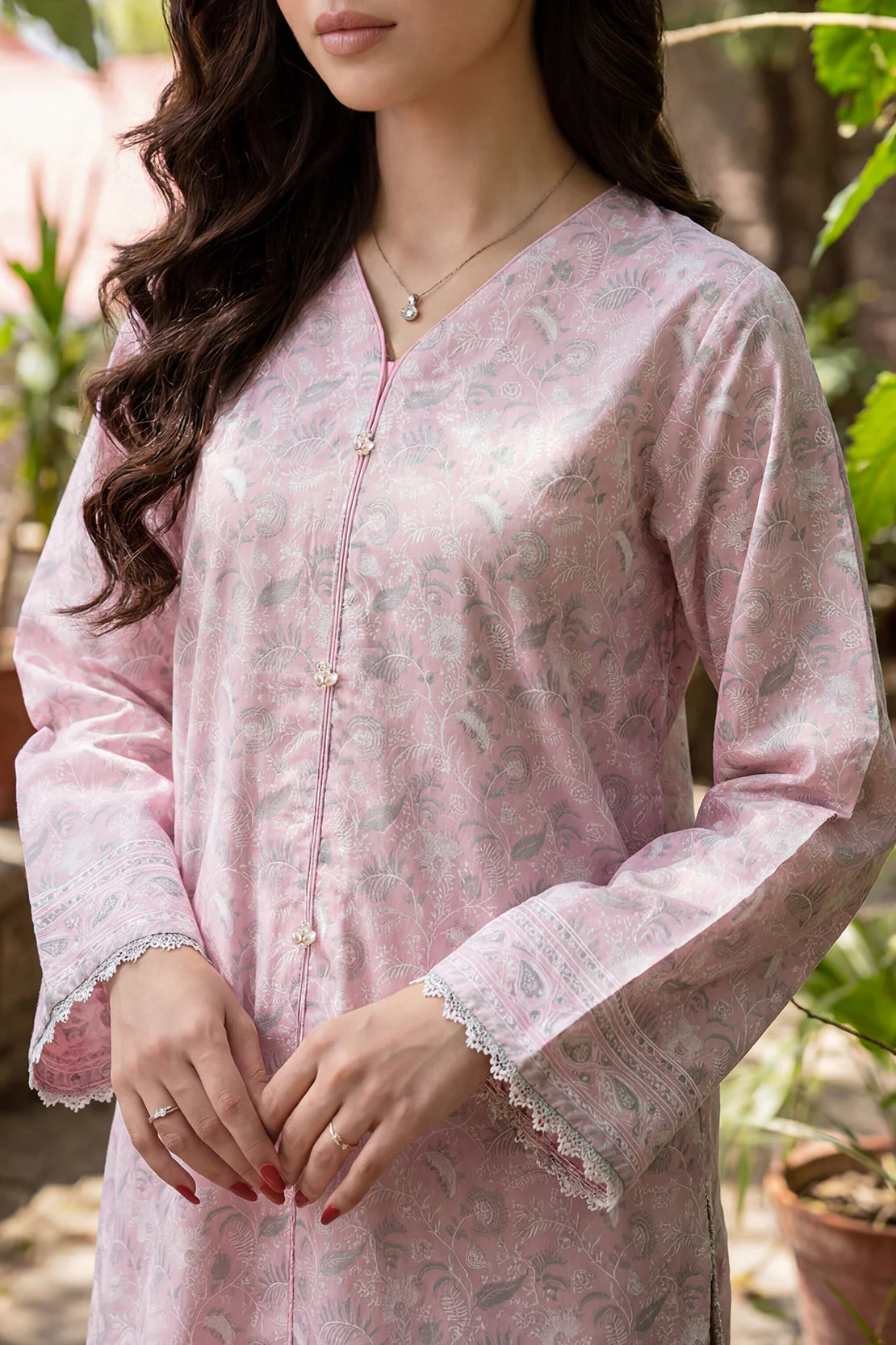 Printed Lawn Stitched 2 Piece (Shirt/Trouser) - Image 2