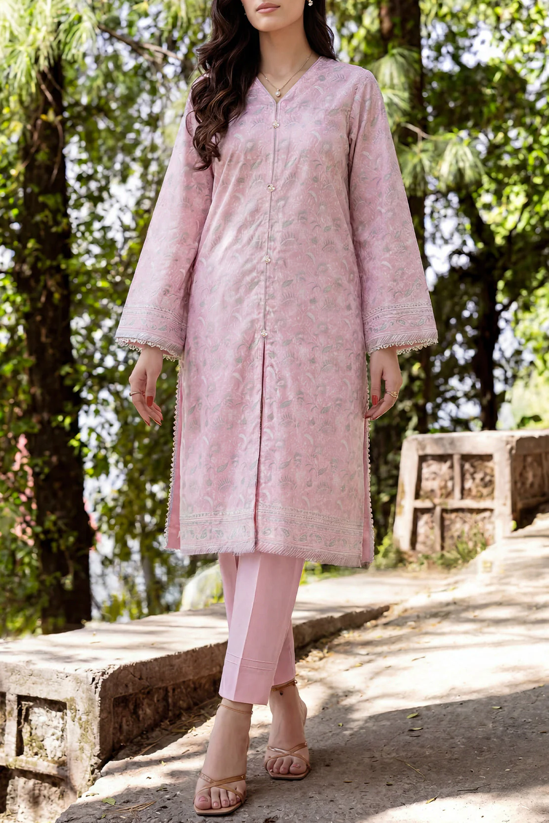 Printed Lawn Stitched 2 Piece (Shirt/Trouser) - Image 3