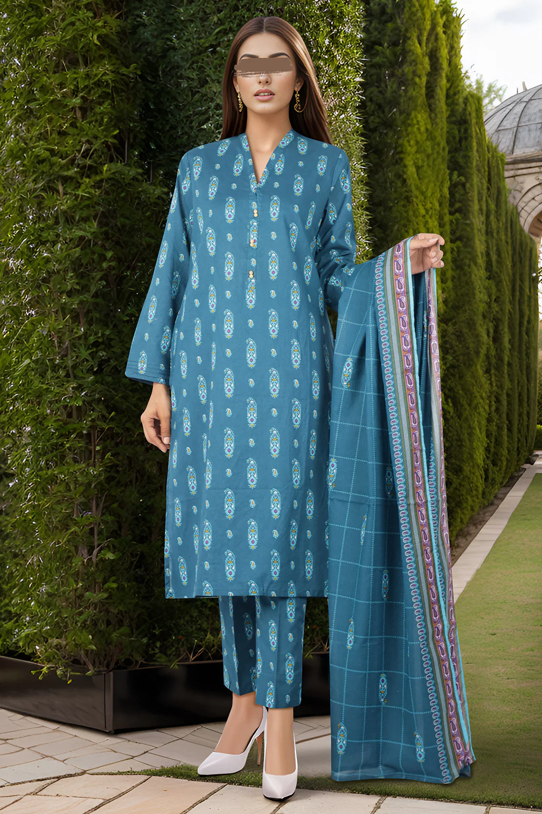 Printed Lawn Stitched 3 Piece - Image 2