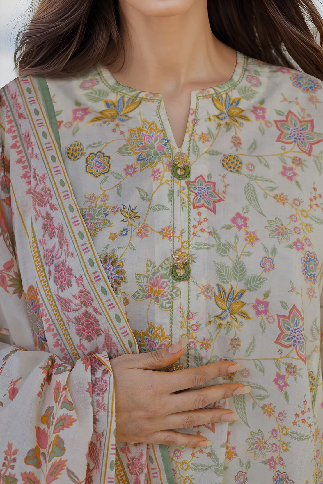Printed Lawn Stitched 3 Piece - Image 3