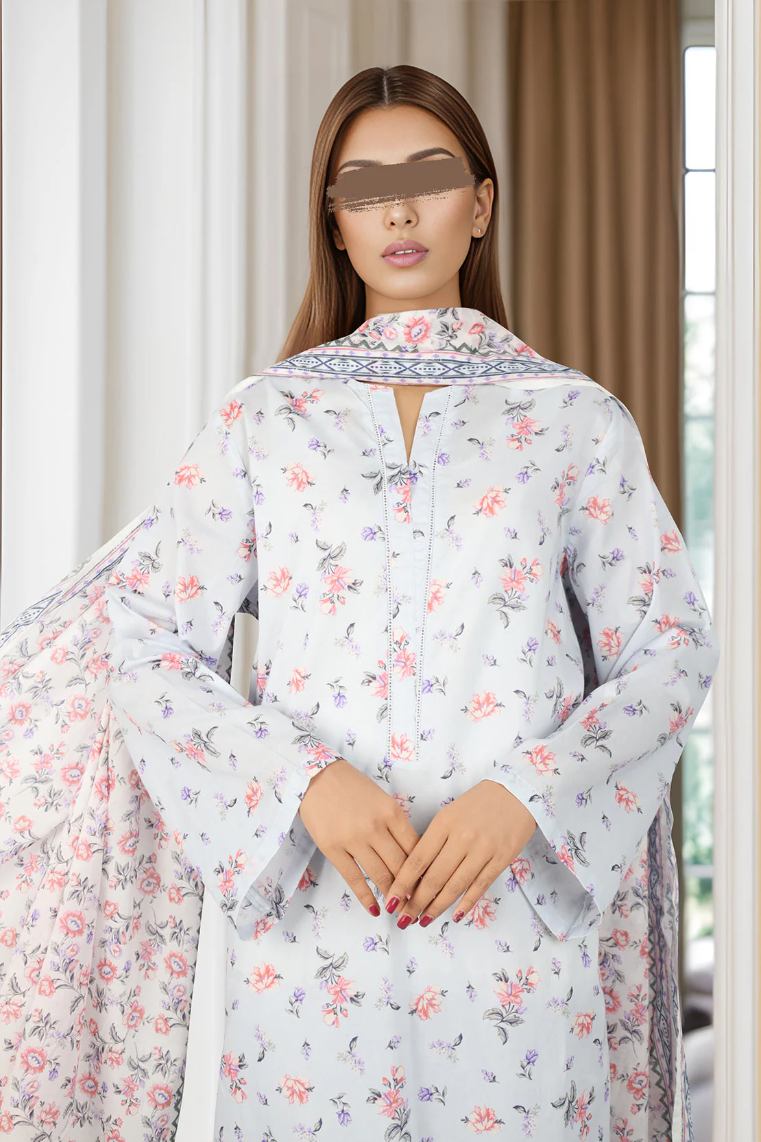 Printed Lawn Stitched 3 Piece - Image 3