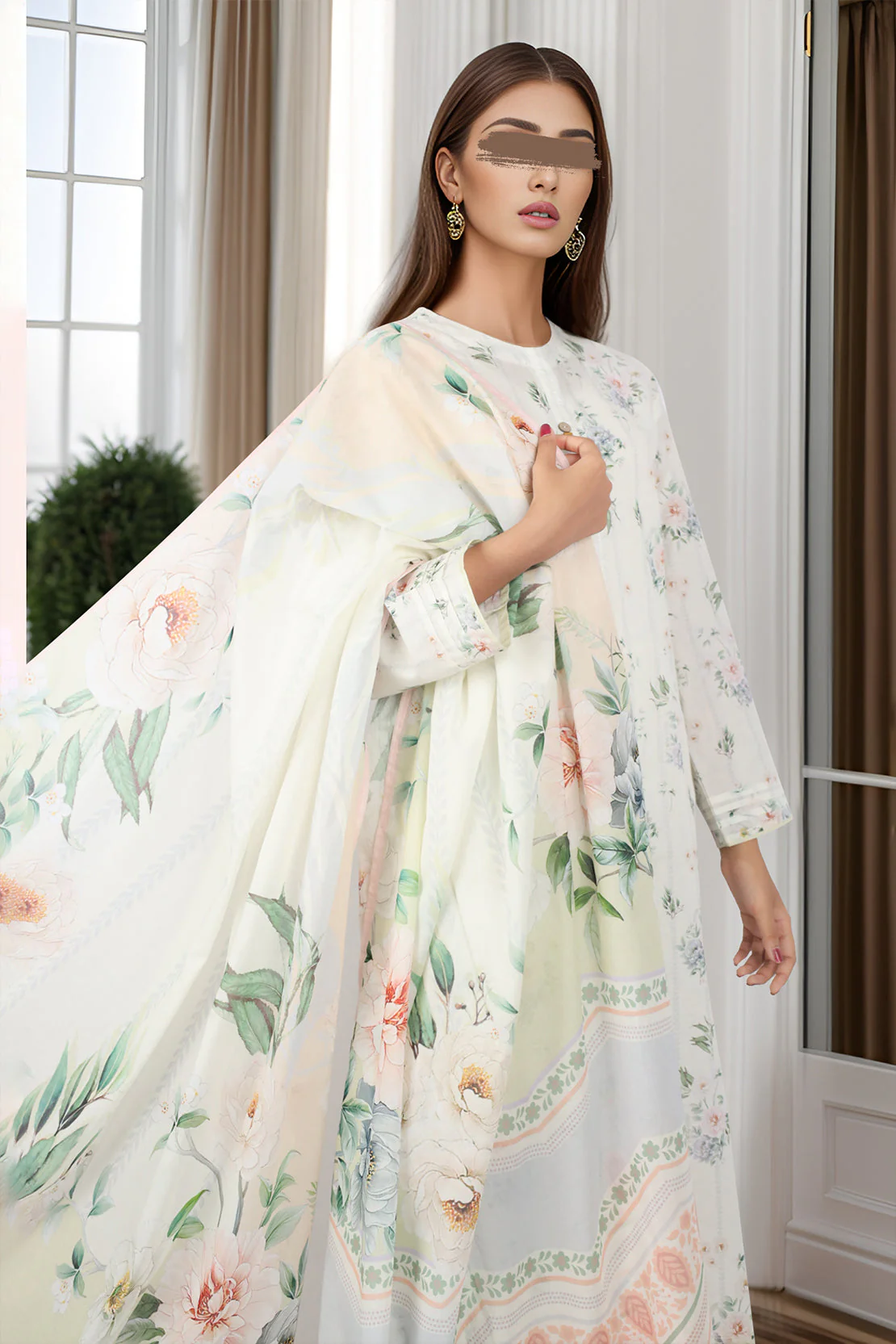 Printed Lawn Stitched 3 Piece - Image 3