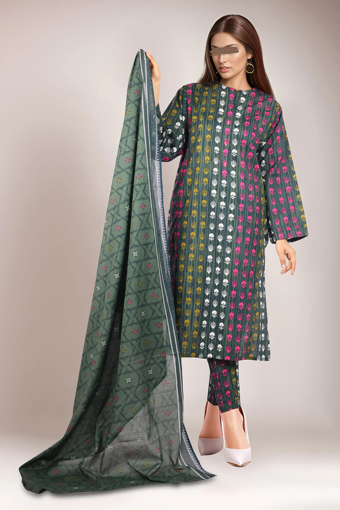 Printed Lawn Stitched 3 Piece - Image 2