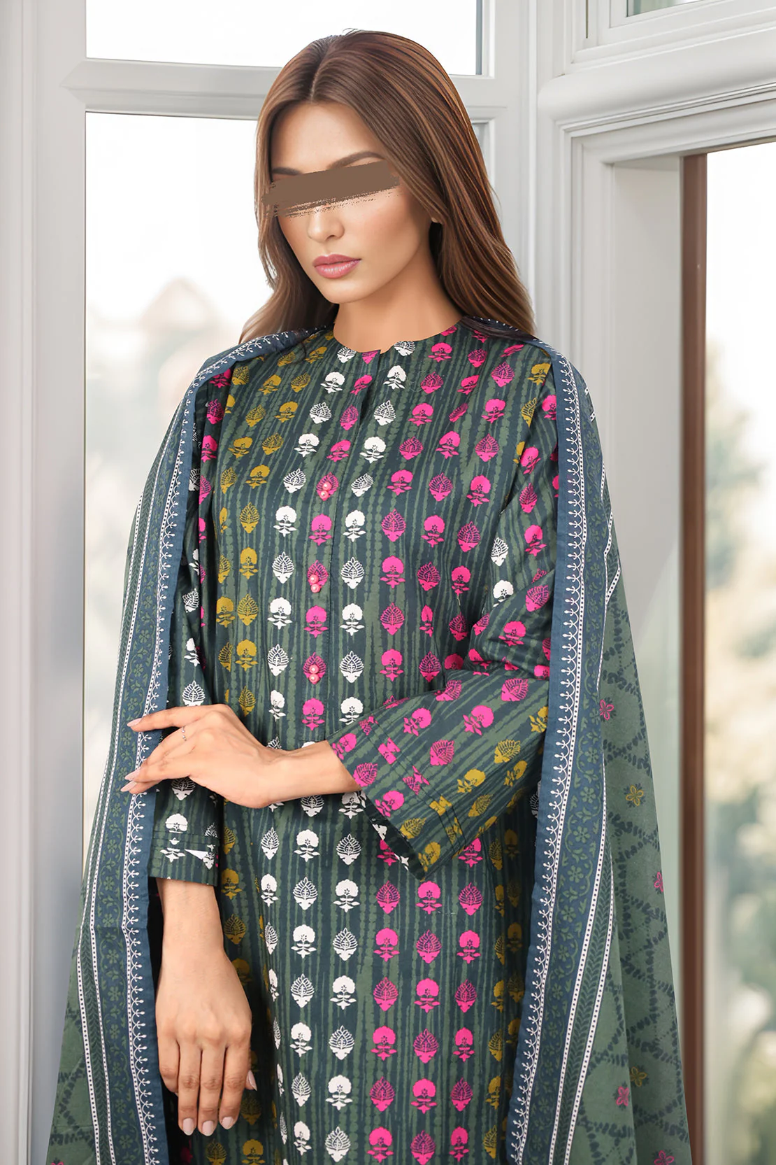 Printed Lawn Stitched 3 Piece - Image 4