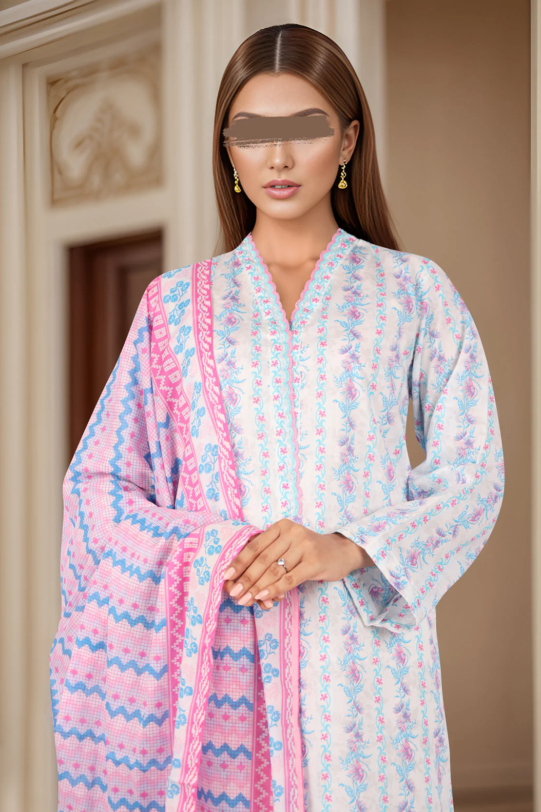 Printed Lawn Stitched 3 Piece - Image 2