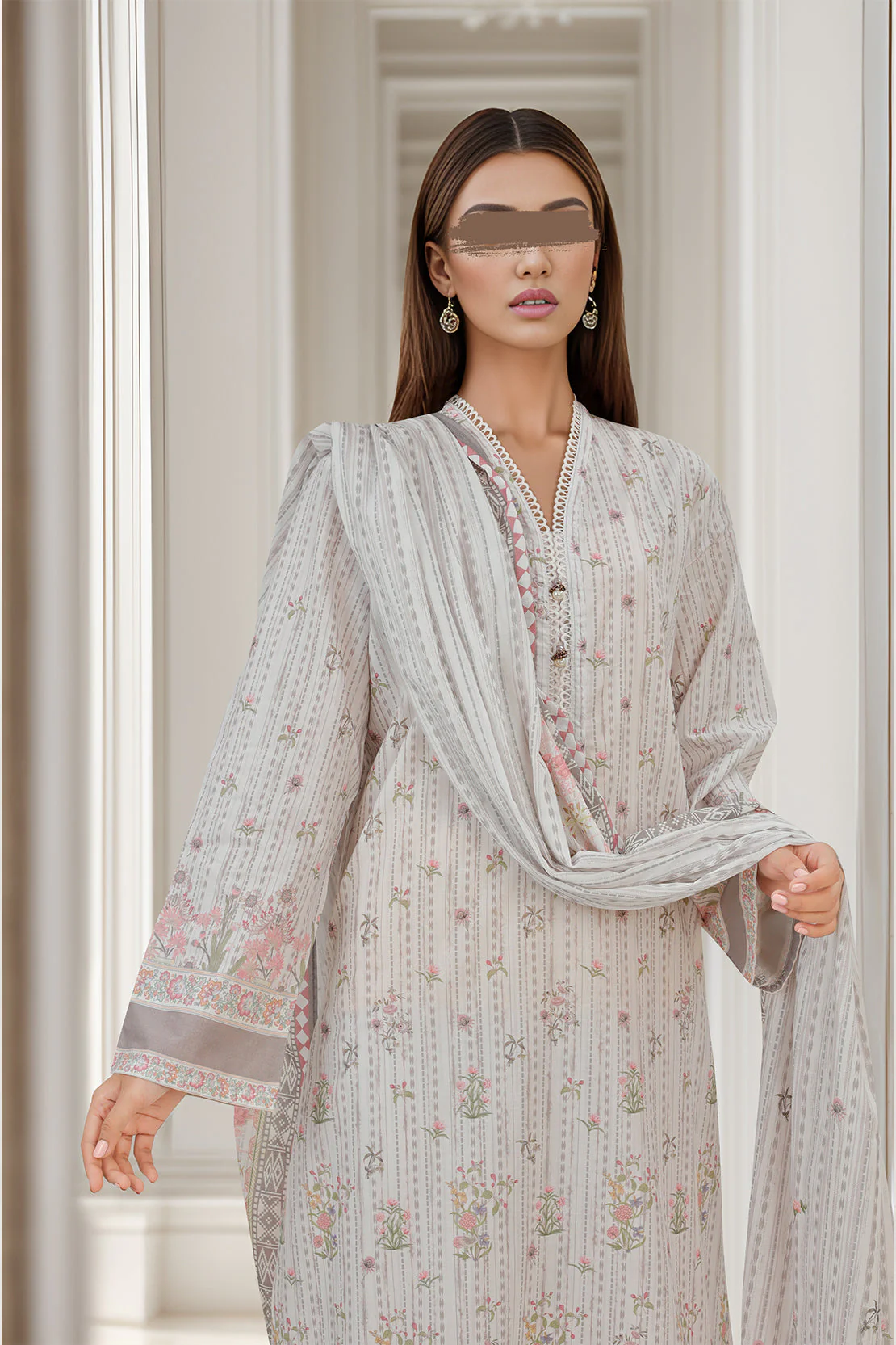 Printed Lawn Stitched 3 Piece - Image 2