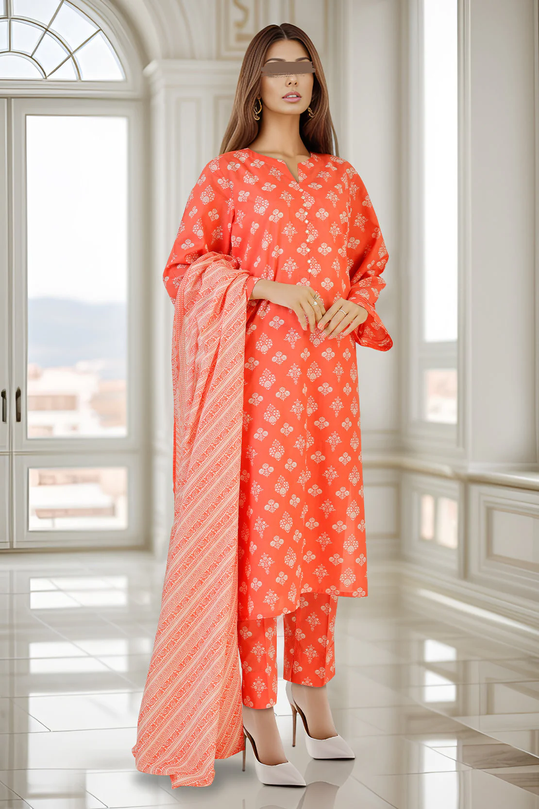 Printed Lawn Stitched 3 Piece - Image 4