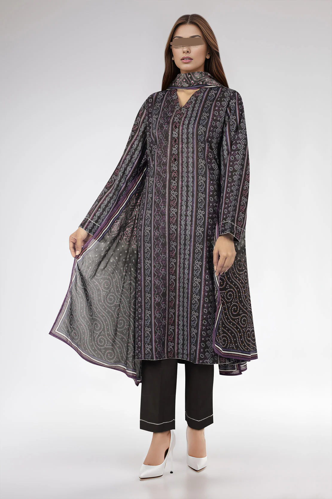 Printed Lawn Stitched 3 Piece - Image 2