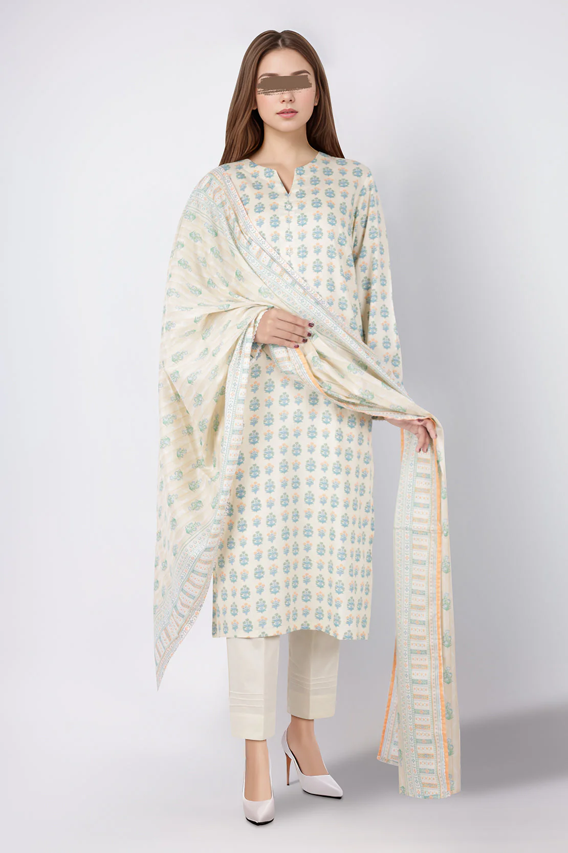 Printed Lawn Stitched 3 Piece - Image 2