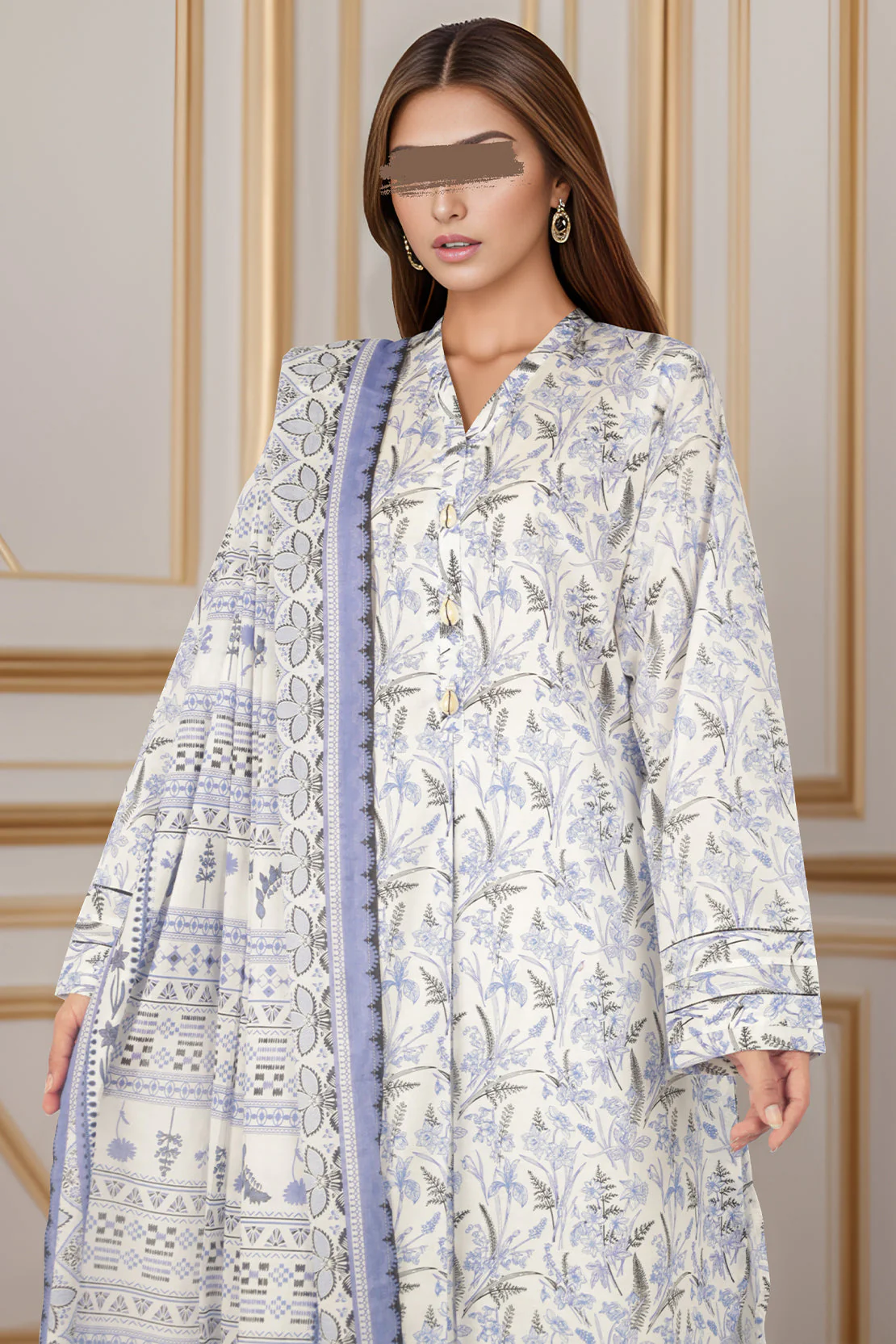 Printed Lawn Stitched 3 Piece - Image 2